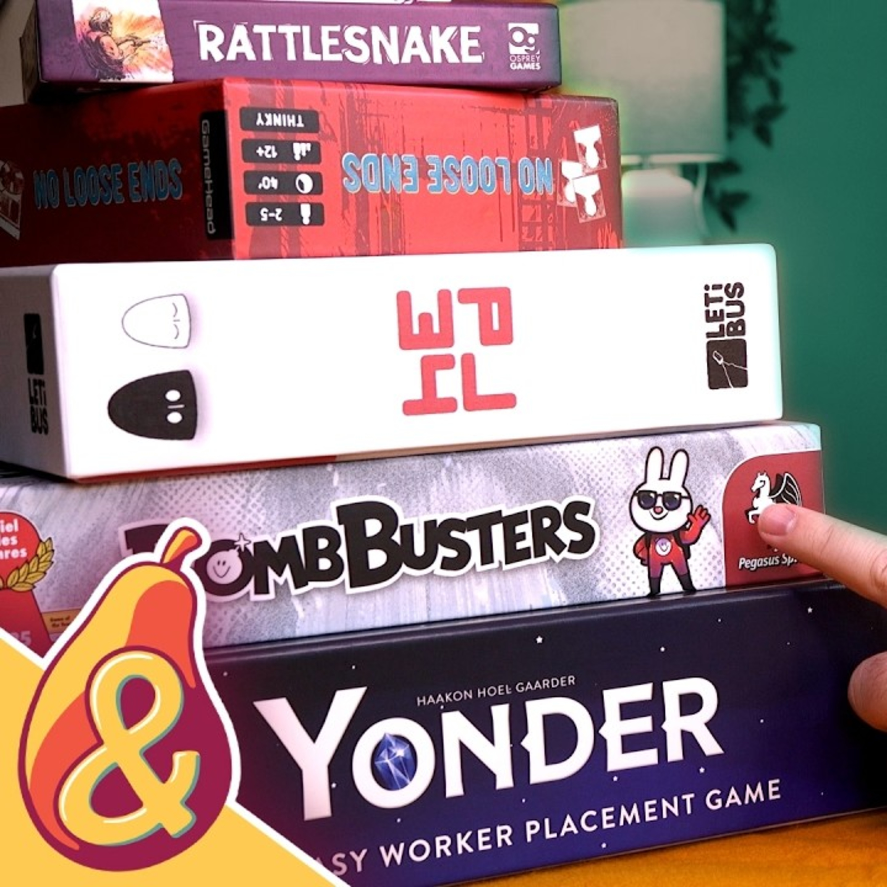 5 MORE Great New Board Games! [Rattlesnake, Yonder, Bomb Busters, Herd, and No Loose Ends]