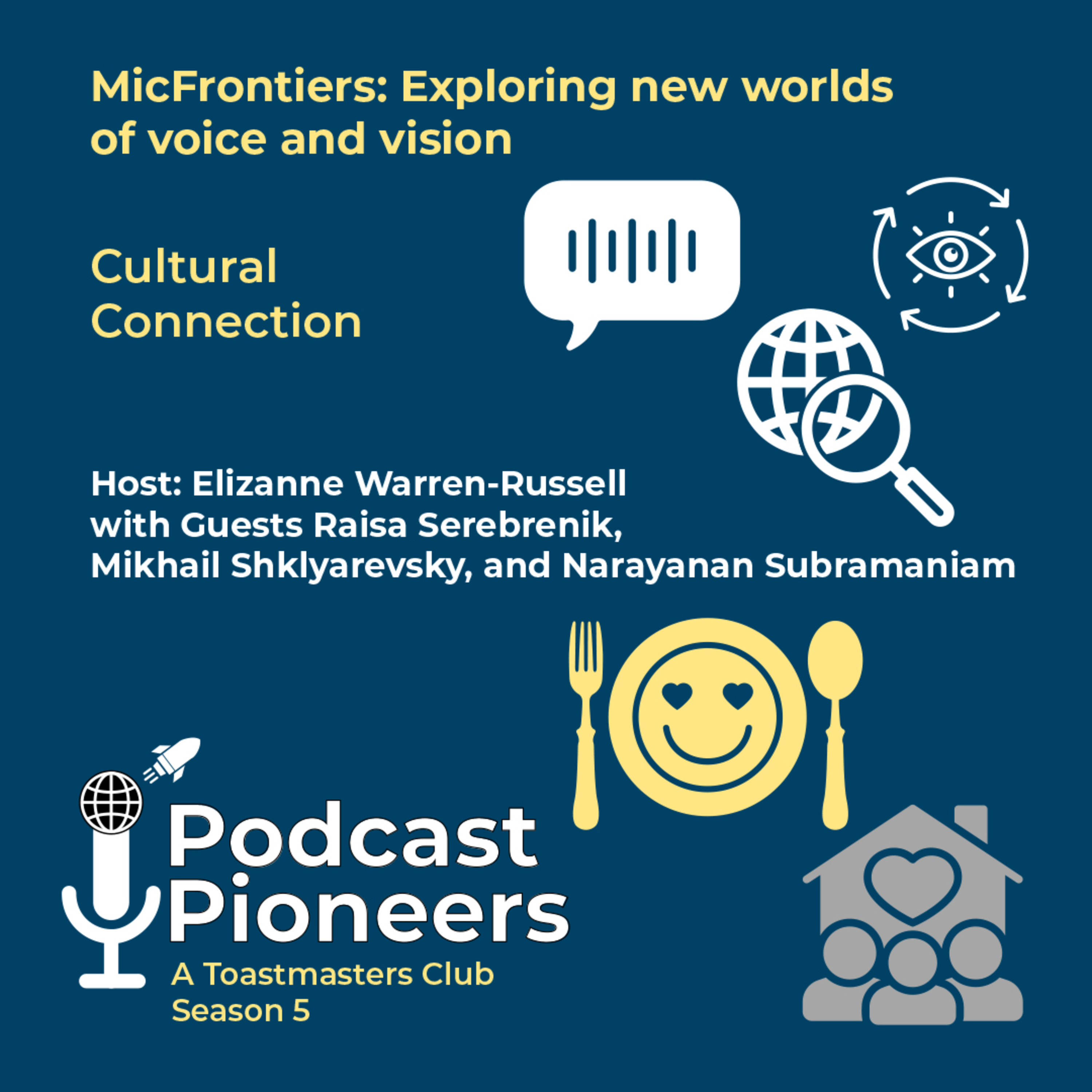 Cultural Connection Podcast with host Elizanne Warren-Russell and Guest: Mikhail , Raisa and Narayanan :Podcast Pioneers Season 5: MicFrontiers : Exploring New Worlds of Voice & Vision episode artwork
