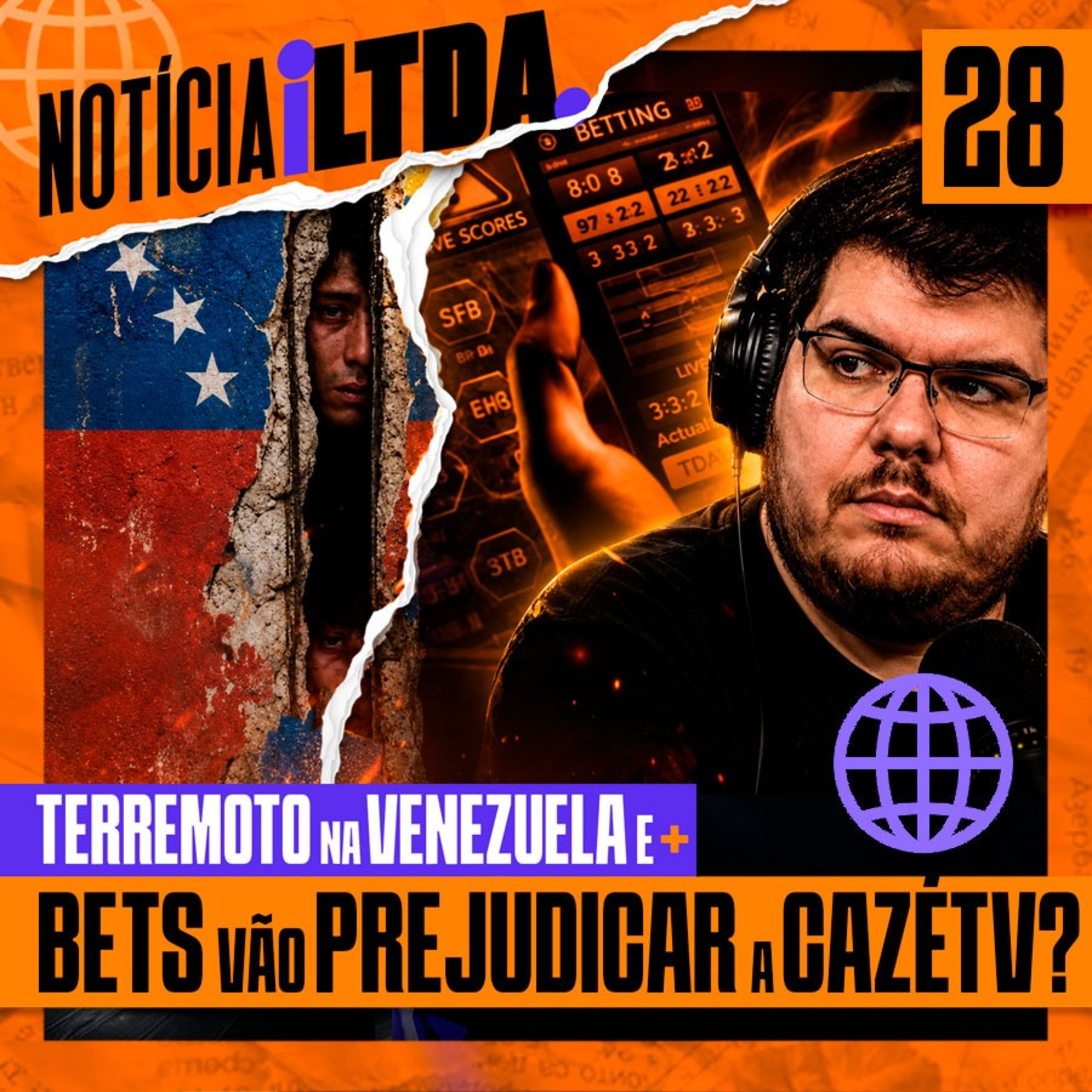 028 - TERREMOTO NA VENEZUELA + BETS NO CAZ&Eacute; TV + CLASSIFICA&Ccedil;&Atilde;O DO BRASIL NA COPA