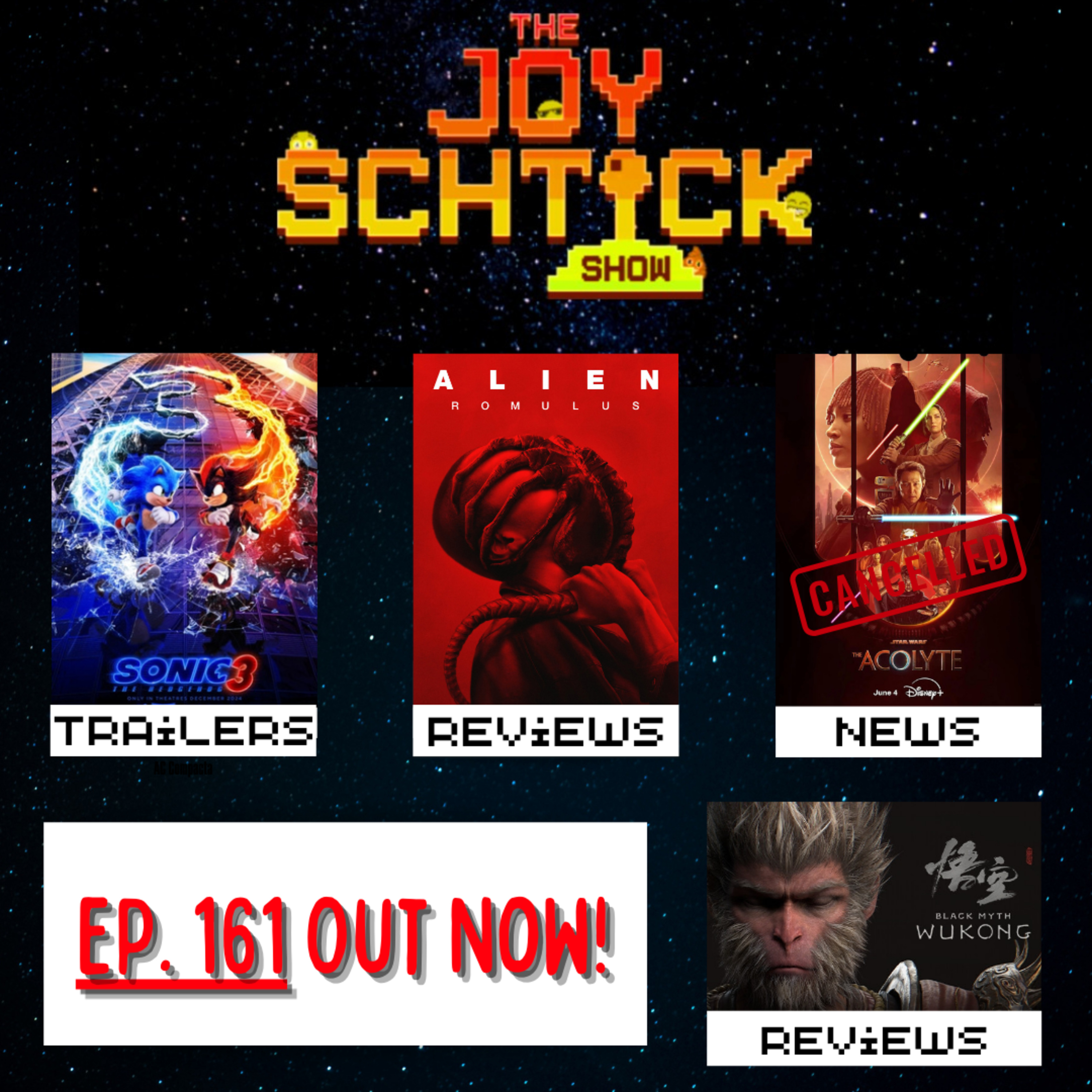 161. Sonic 3 Trailer, The Acolyte Canceled, and Reviews of Alien Romulus & Black Myth Wukong! episode artwork