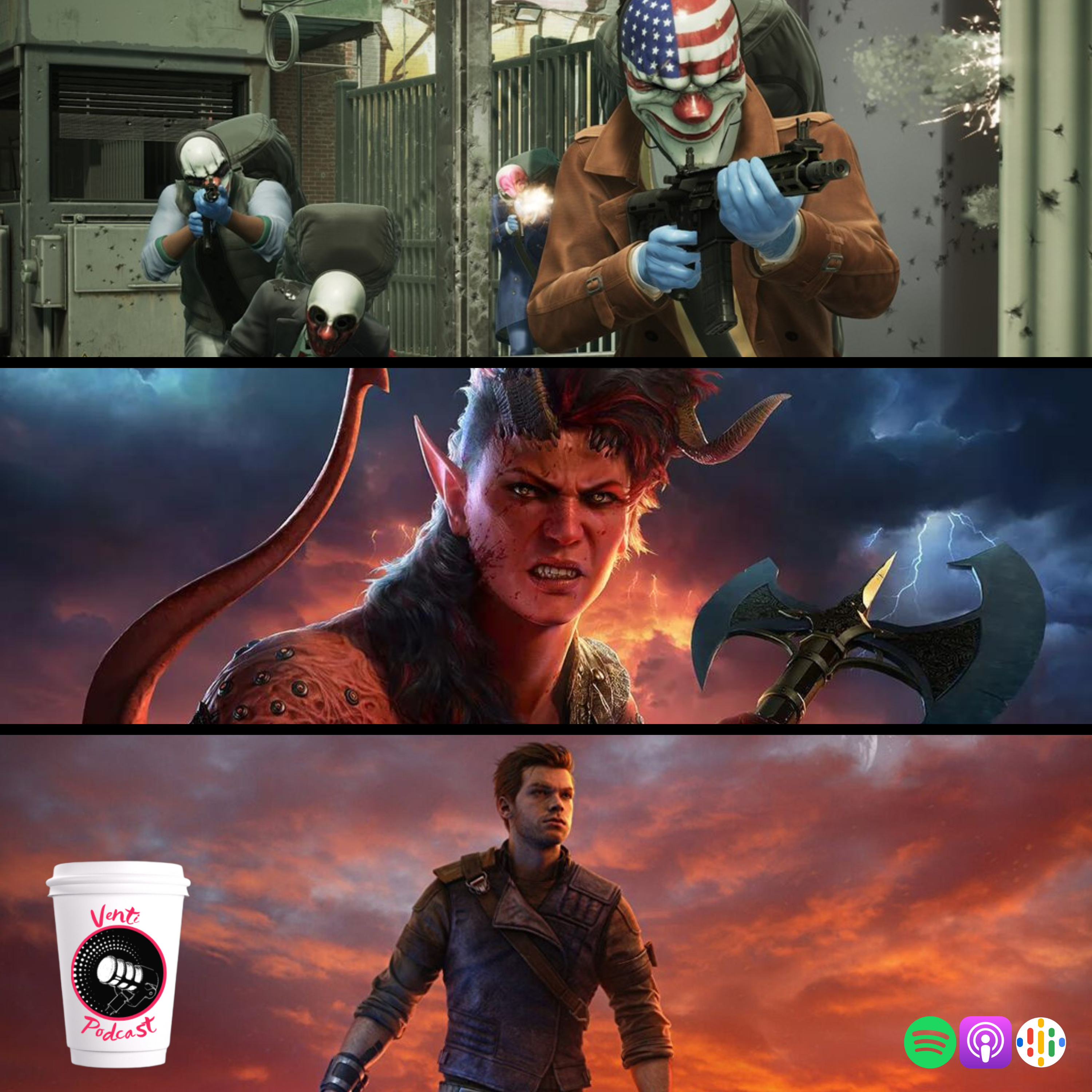 Venti Podcast #294: Payday 3 anuncia beta abierta, BG3 llega a PS5 y Star Wars Jedi: Survivor se pone en forma episode artwork