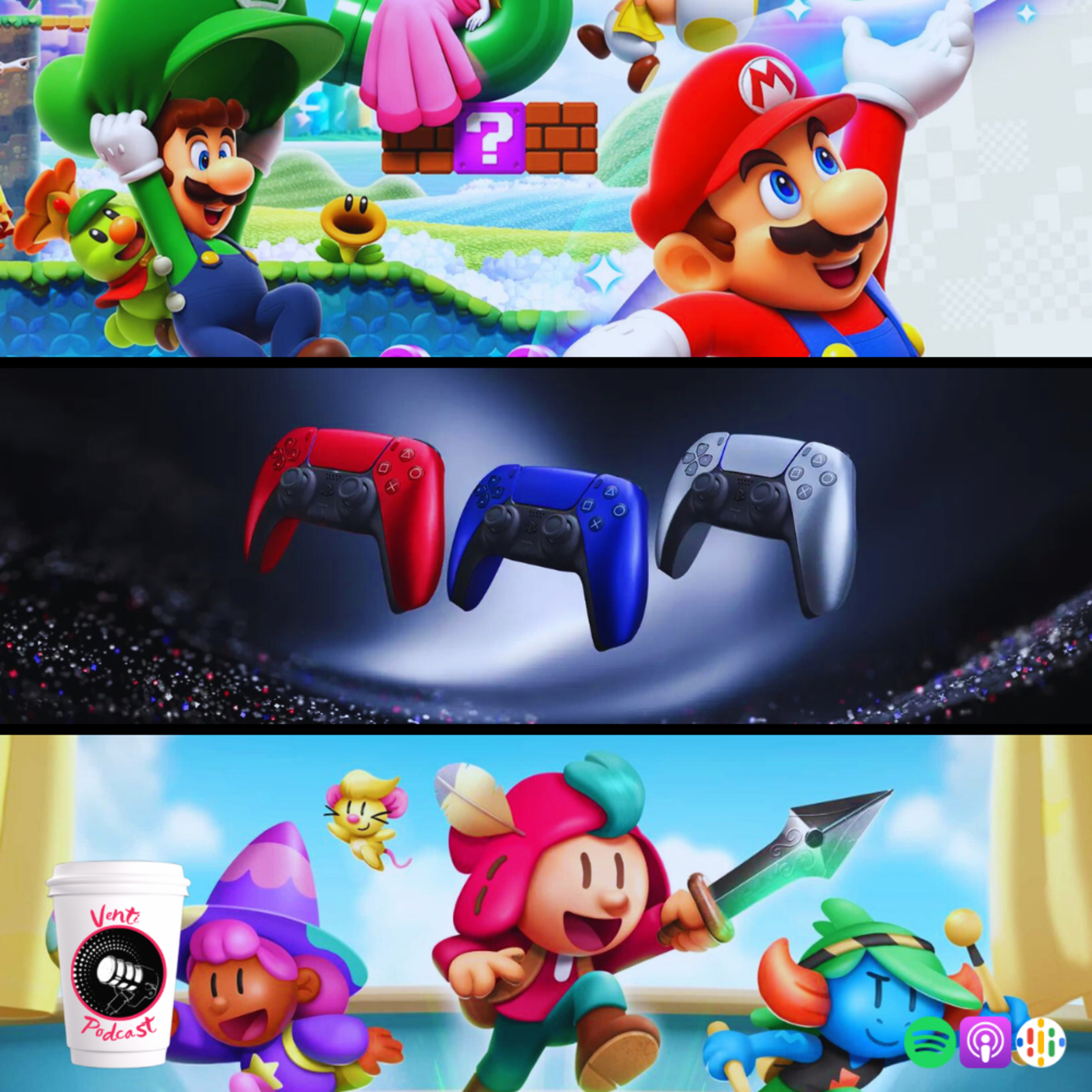 Venti Podcast #316: Sony y un nuevo DualSense, las notas de Mario Wonder y novedades sobre The Plucky Squire episode artwork