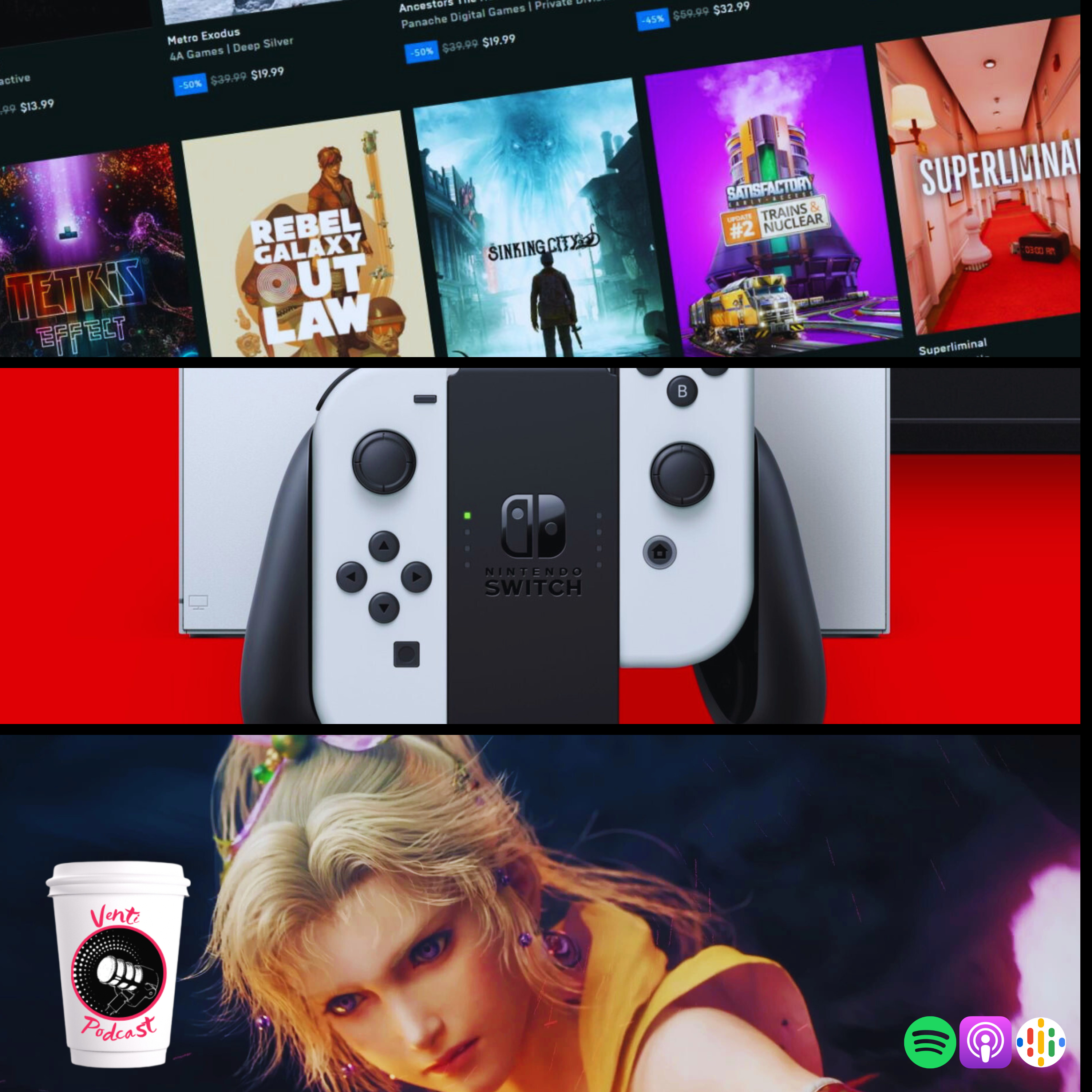 Venti Podcast #320: Epic no rinde, Switch se desacelera pero no se detiene y ¿Square Enix en problemas?  episode artwork