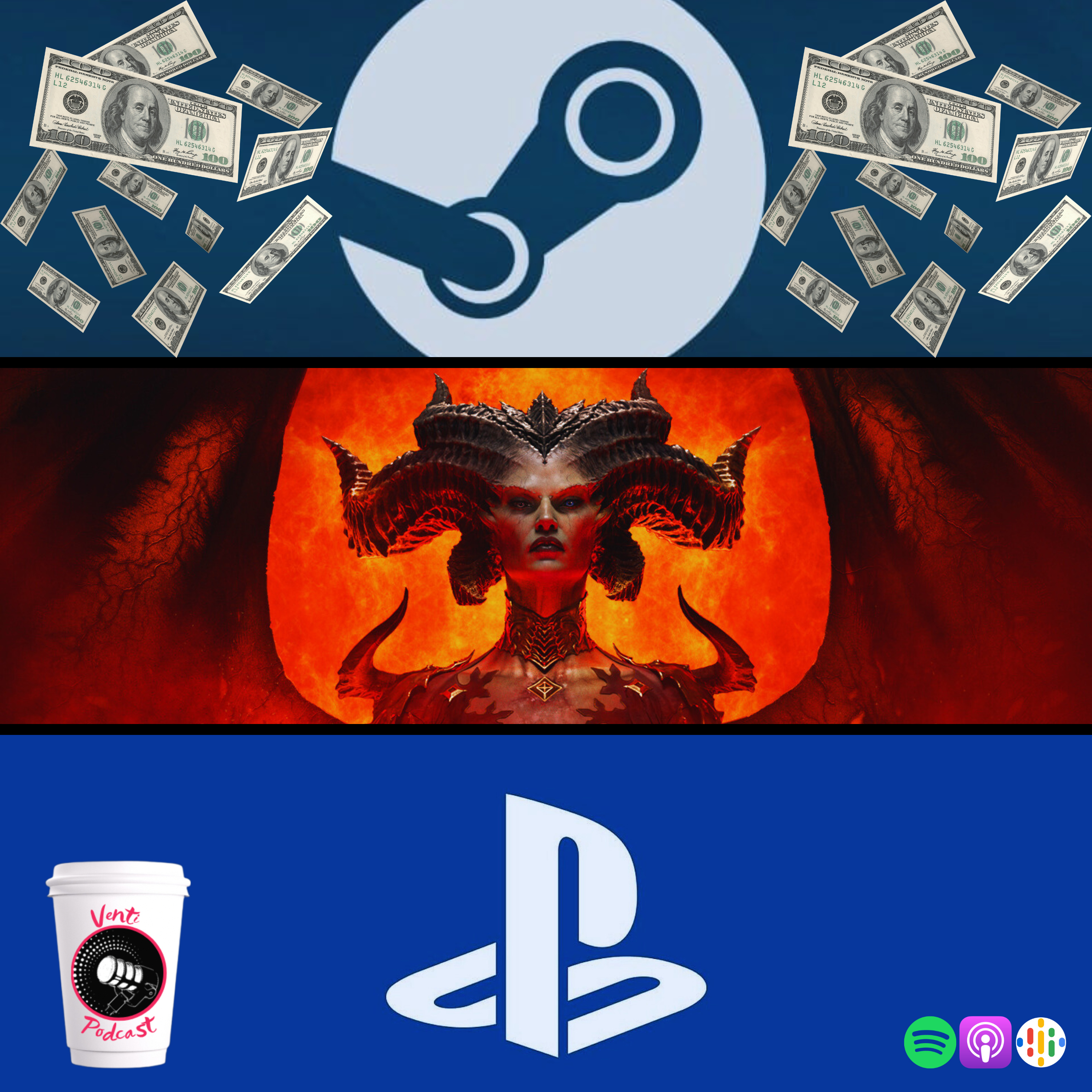 Venti Podcast #325: Steam en dólares pero con ofertas, Diablo IV y Sony es demandada episode artwork