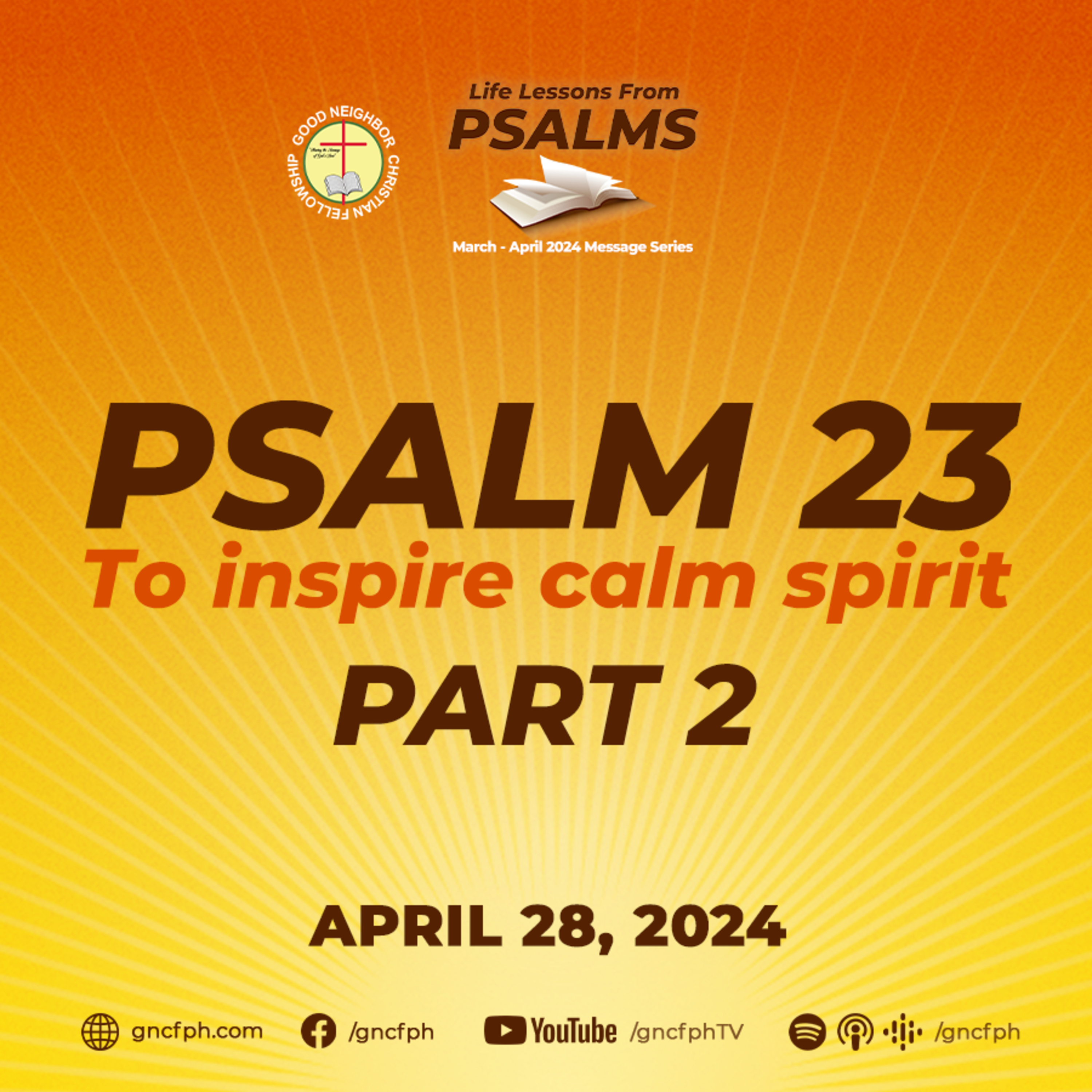 PSALM 23 (To inspire calm spirit) - Part 2 | Pastor Armando Santos