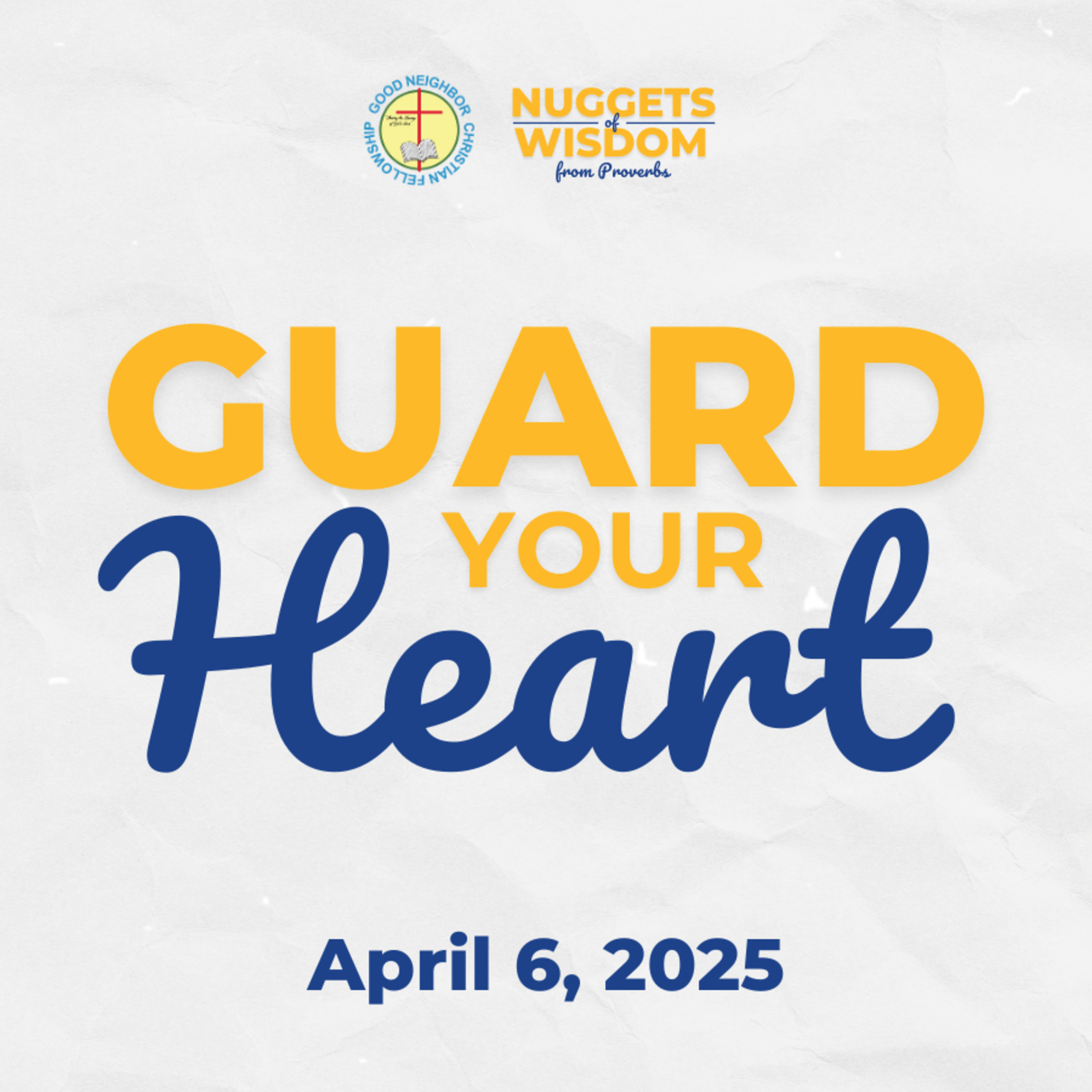 Guard Your Heart | Rev. Ted M. Ribo, DMin.