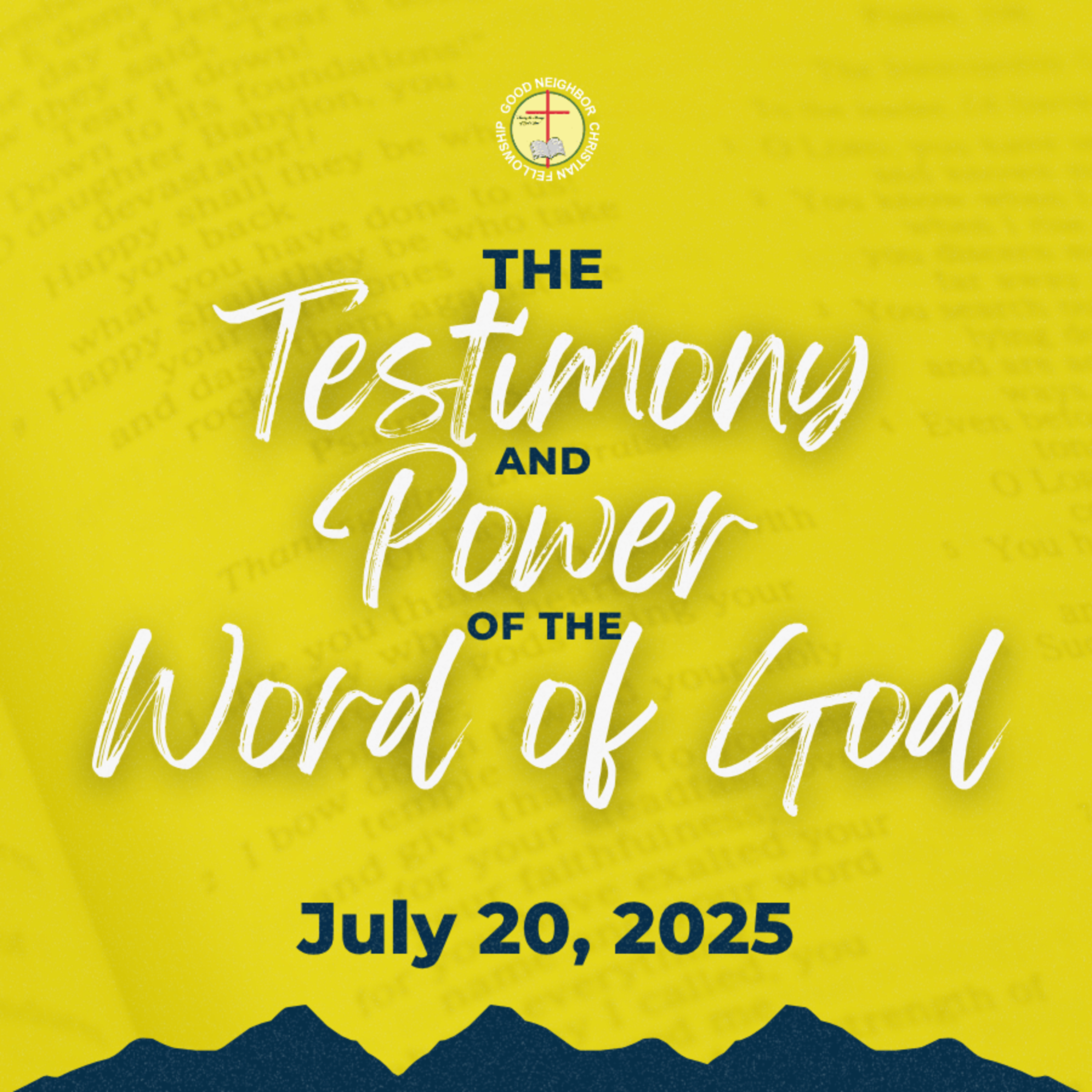 The Testimony and Power of the Word of God | Rev. Dr. Ted M. Ribo, DMin.