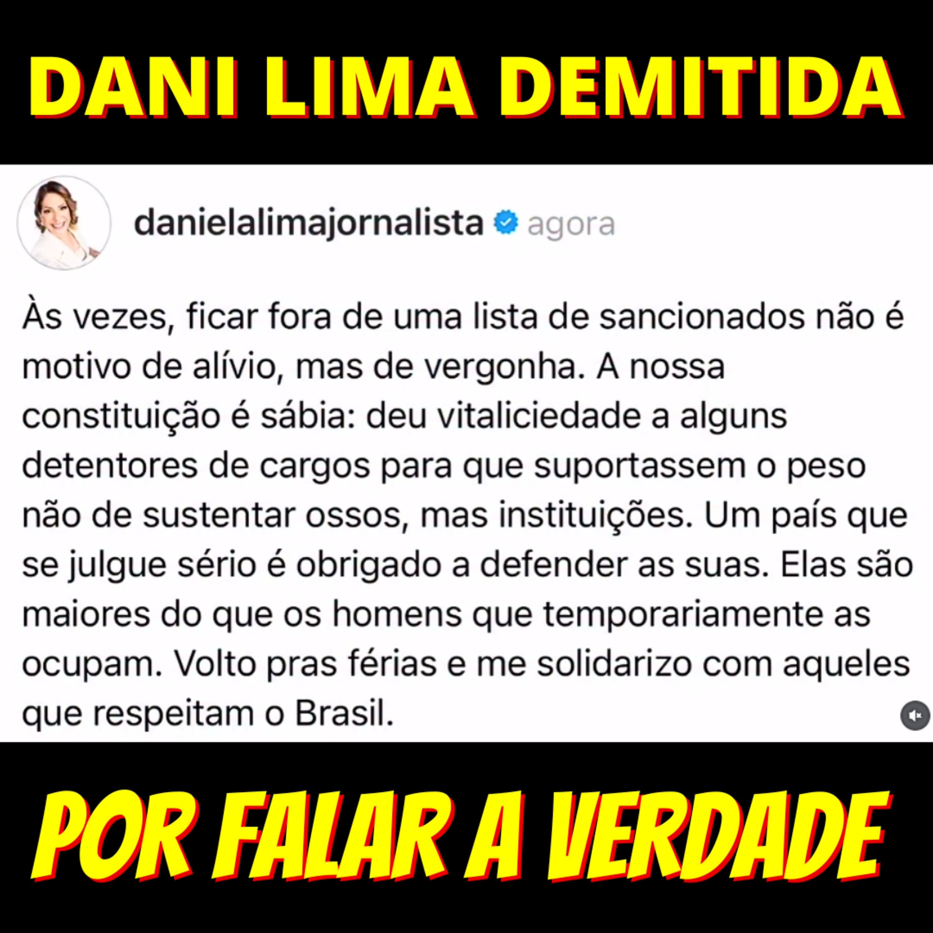 DITADURA? Daniela Lima é demitida da GloboNews por falar a verdade episode artwork