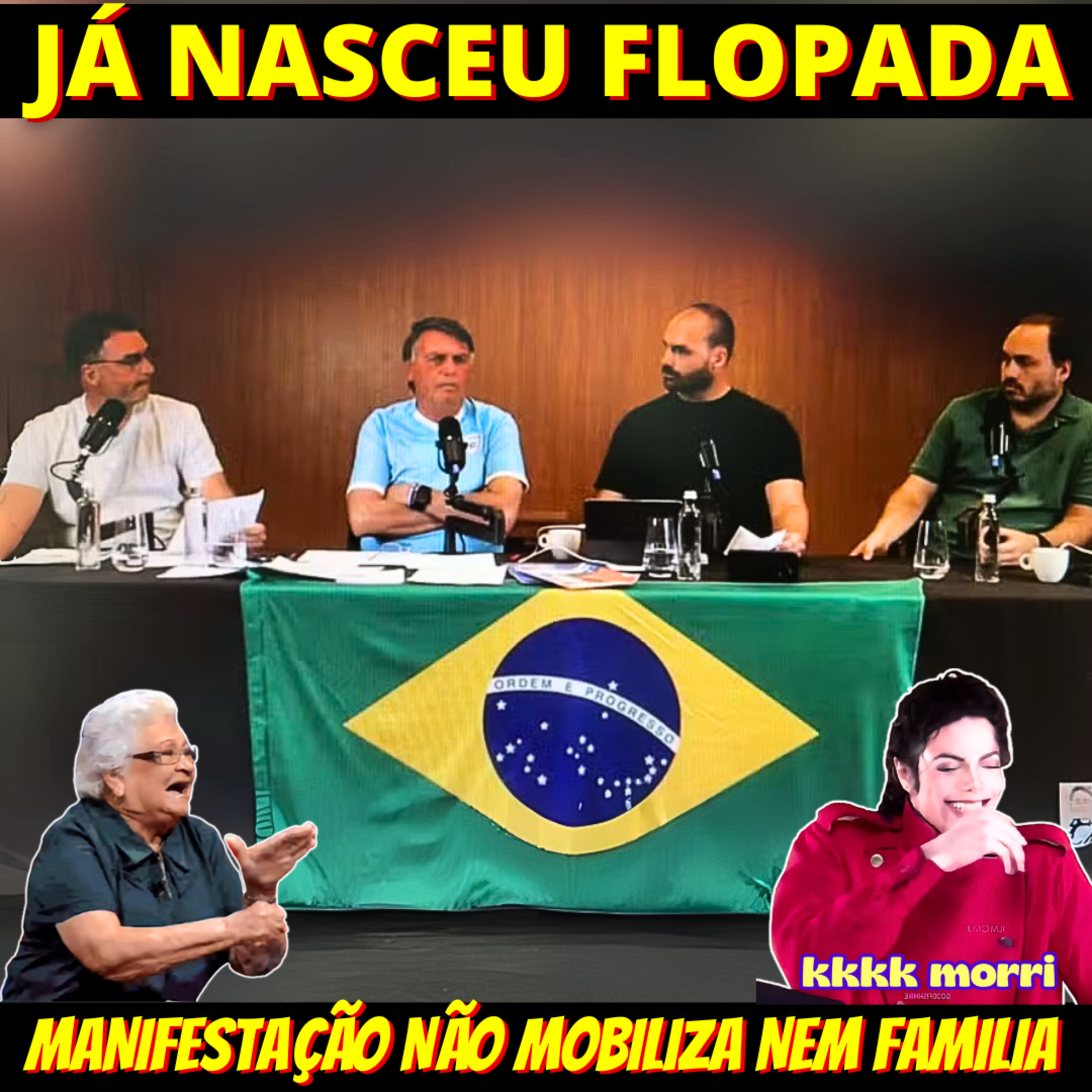 FLOPADA GARANTIDA - Ato por anistia não mobiliza nem a família Bolsonaro