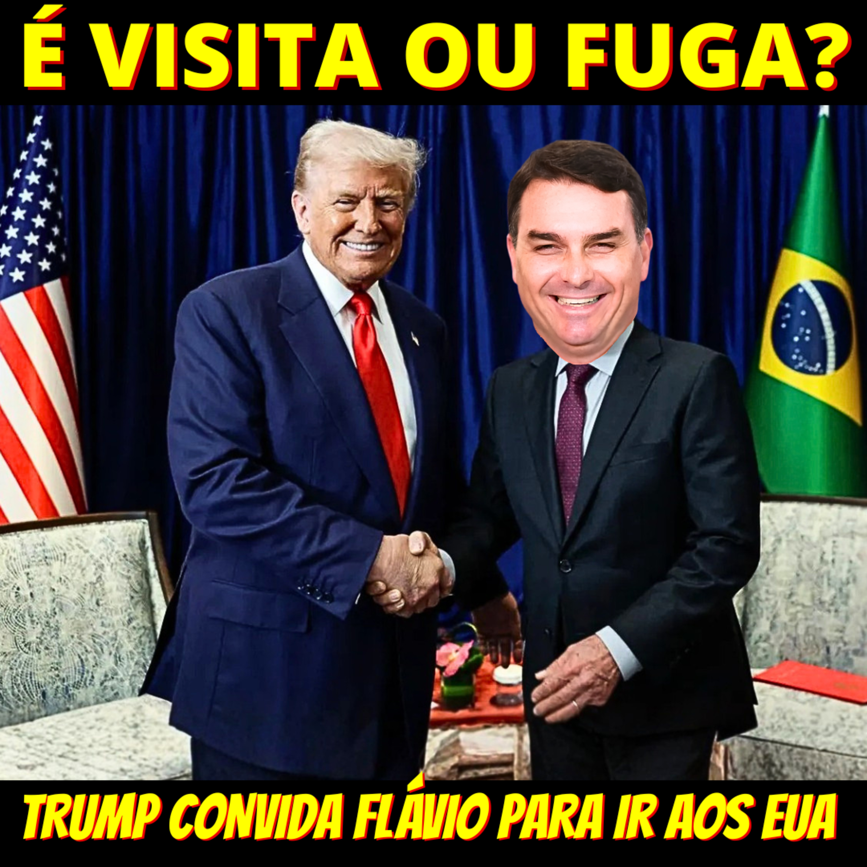 VAI FUGIR? Flávio viaja domingo para encontrar Donald Trump na Casa Branca. episode artwork
