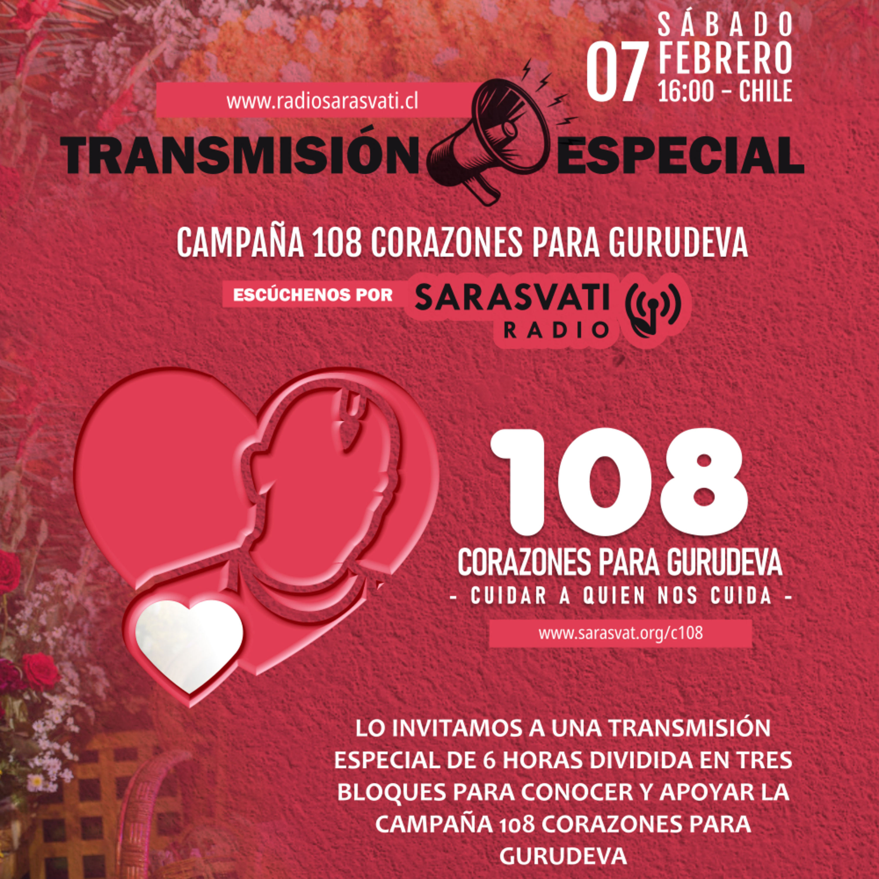❤️ Especial 108 Corazones para Gurudeva