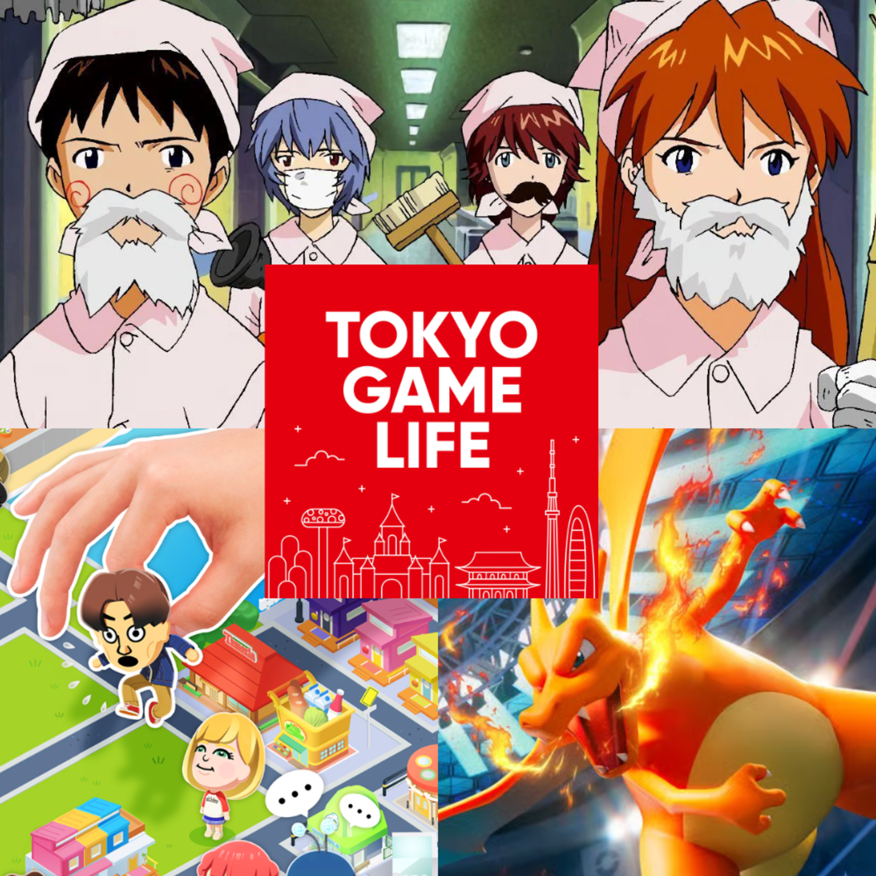 Evangelion Video Games with Beyond Electric Sheep, Tomodachi Life: Living the Dream, Pokemon Champions episode artwork