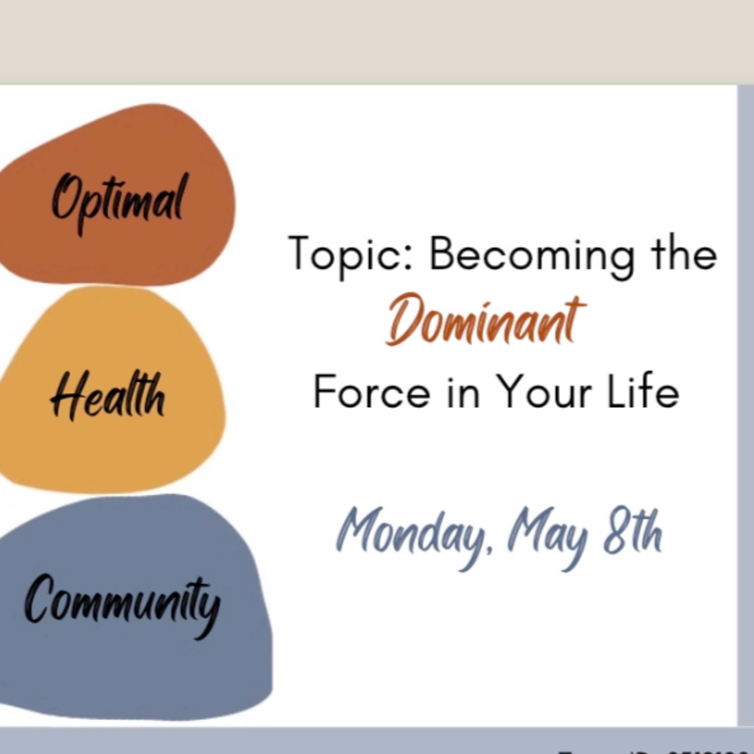 5/8/23 - Becoming the Dominant Force in Your Life! episode artwork