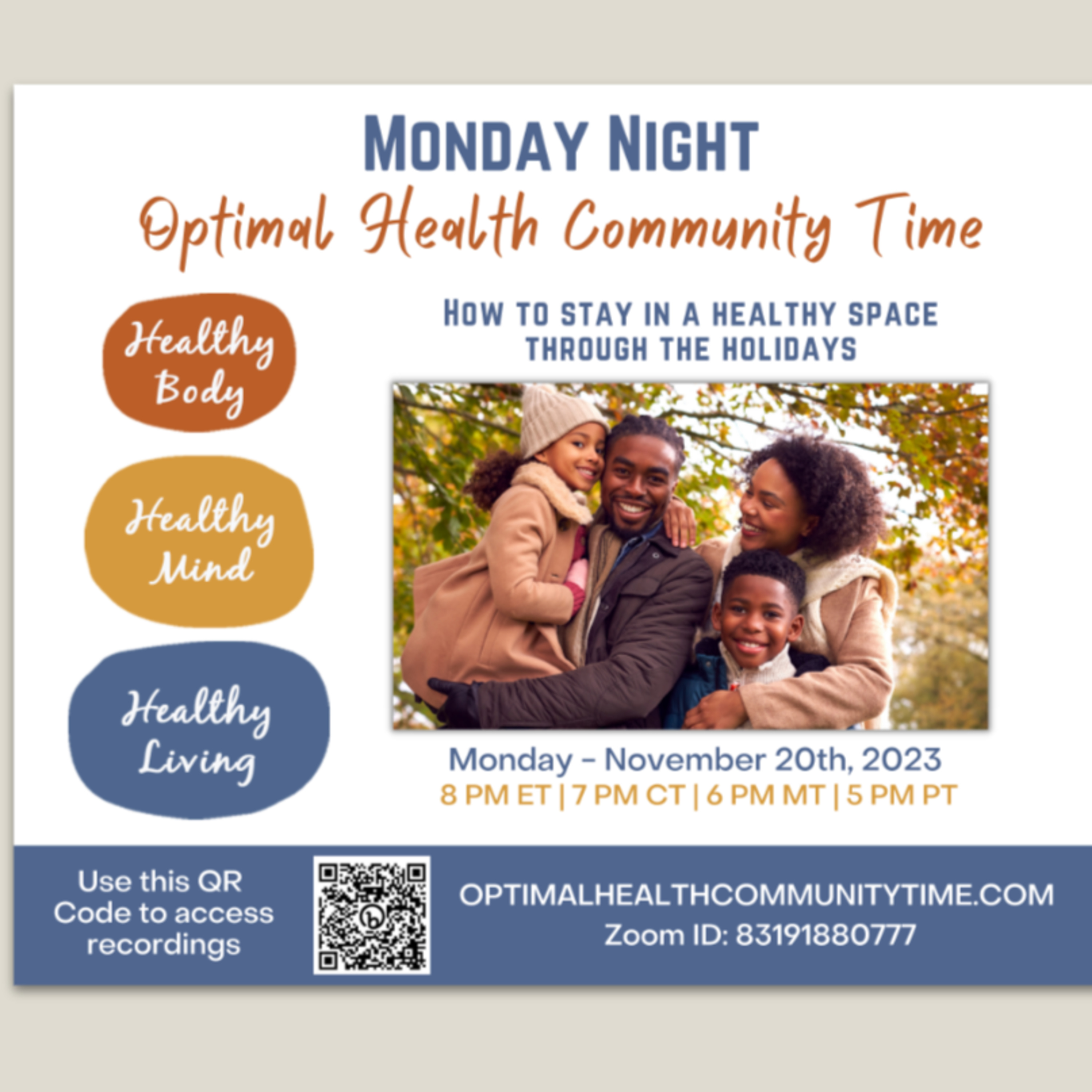11/20/23 - How to Stay in a Healthy Space Through the Holidays episode artwork