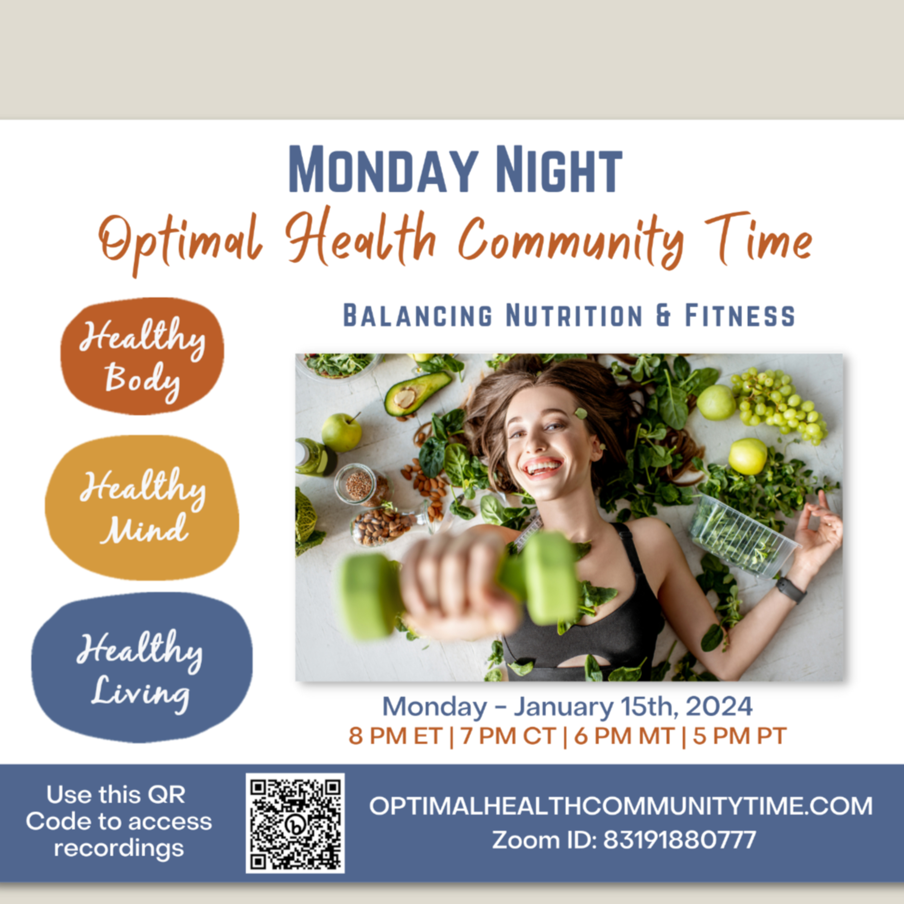 1/15/24 - Balancing Nutrition & Fitness episode artwork