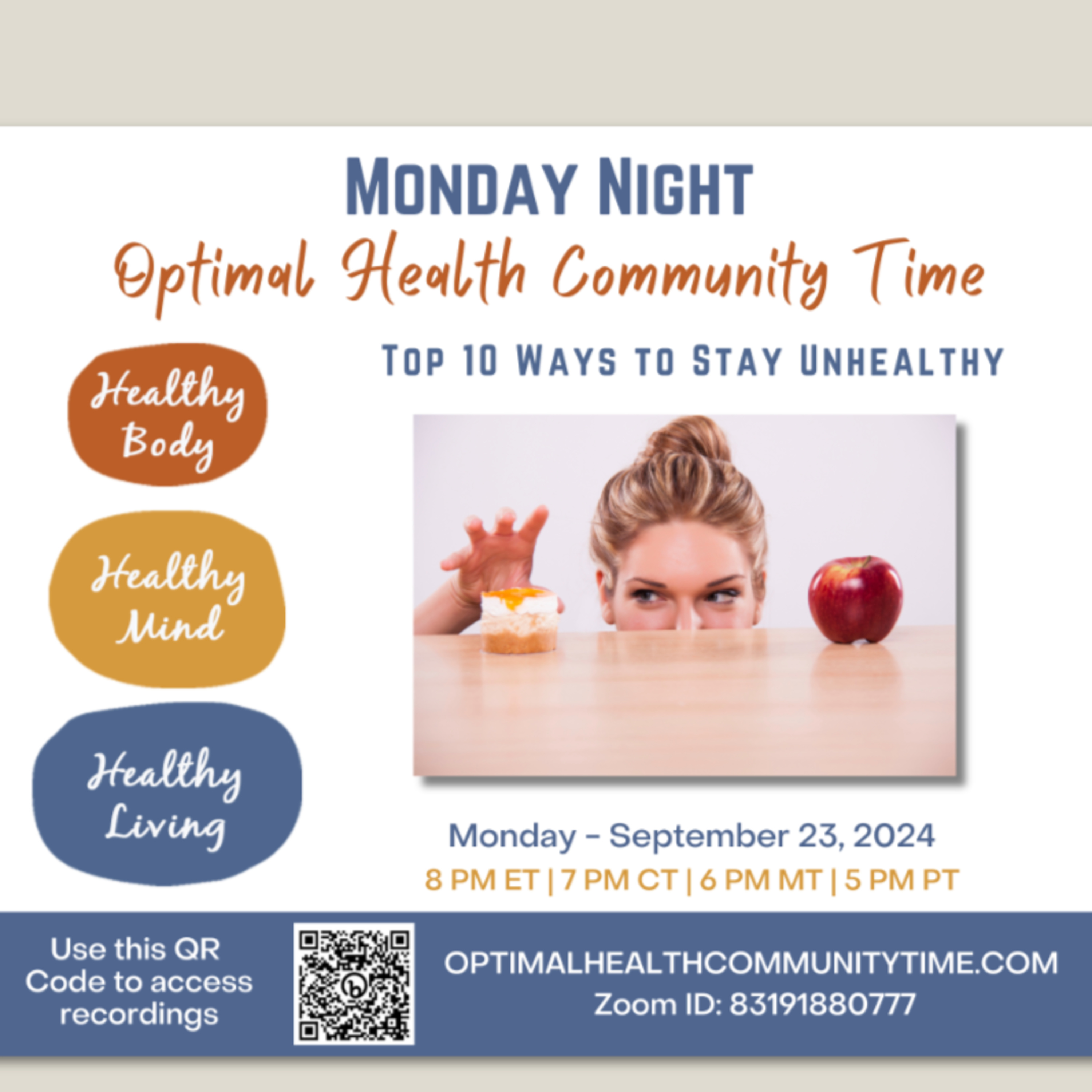 9/23/24 - Top 10 Ways to Stay Unhealthy (be ready for a laugh!!!) episode artwork