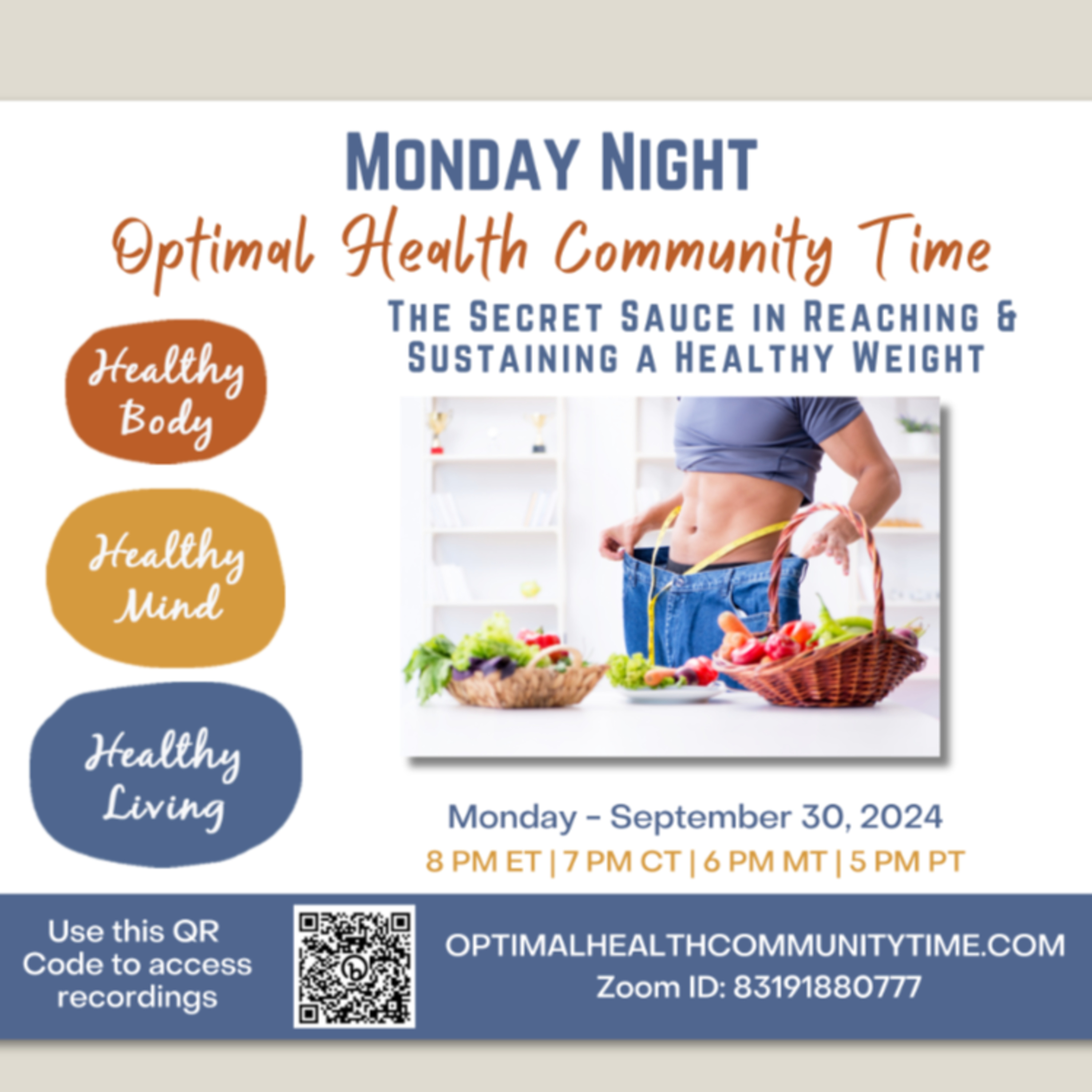 9/30/24 - The Secret Sauce in Reaching and Sustaining a Healthy Weight episode artwork