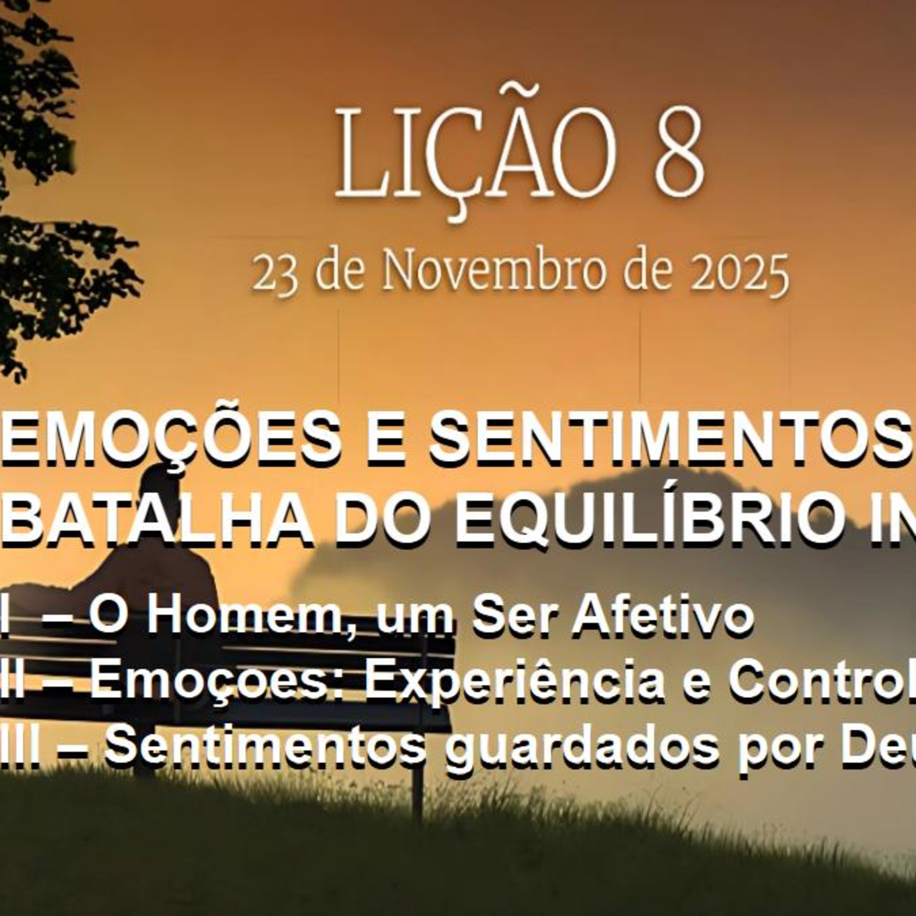Emoções e Sentimentos - A Batalha do Equilíbrio Interior - Lição 08 4º Trim. 2025 EBD CPAD - Evangelista Fernando Rodrigues - https://youtu.be/1fLuUfkOfsc episode artwork