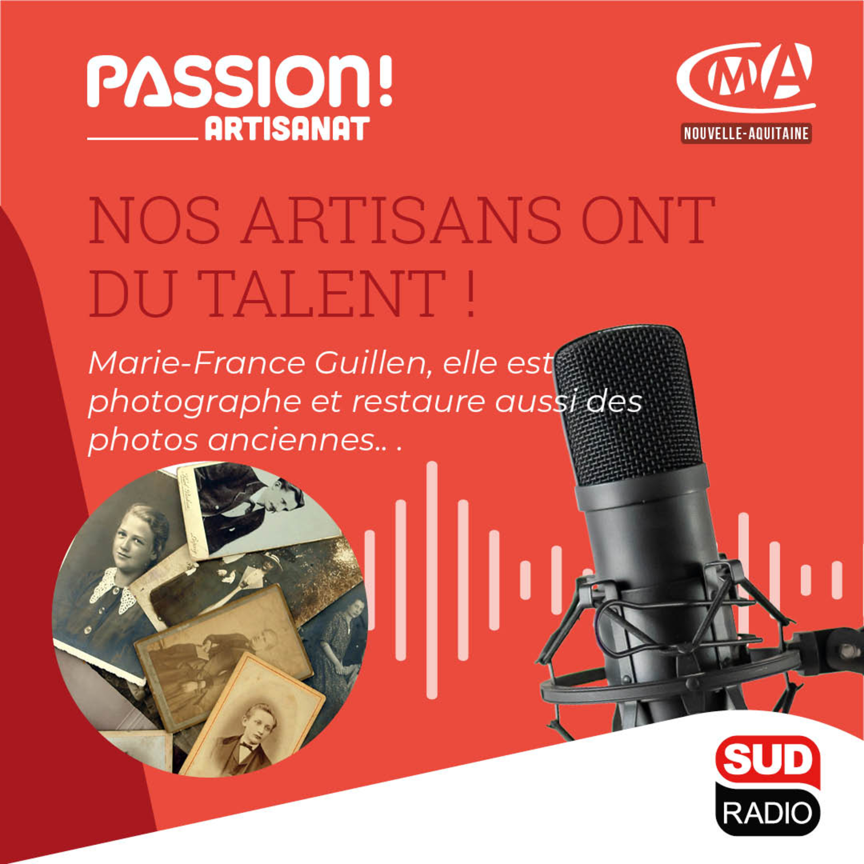 Marie-France Guillen, elle est photographe et restaure aussi des photos anciennes.