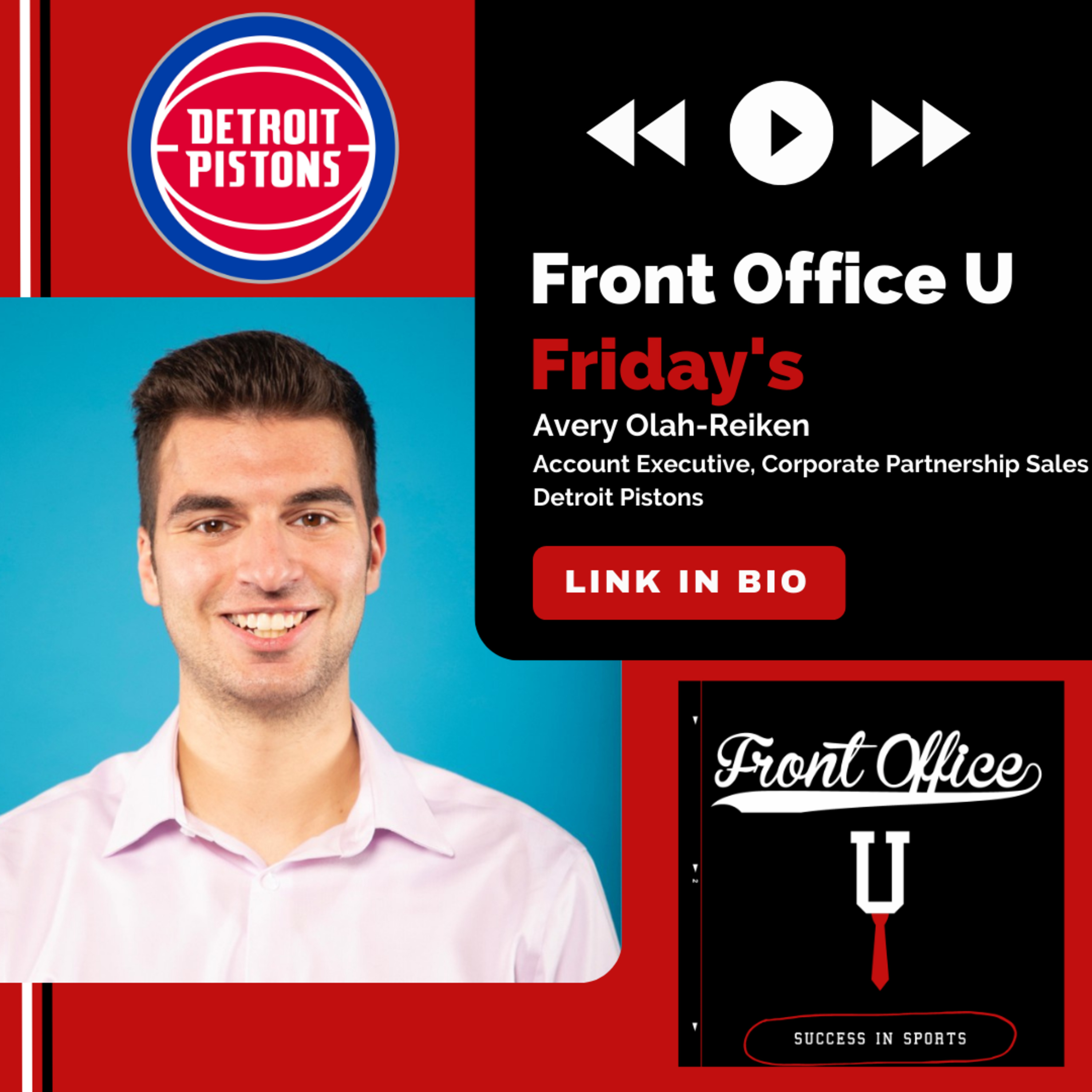 Avery Olah-Reiken | Account Executive, Corporate Partnership Sales, Detroit Pistons episode artwork