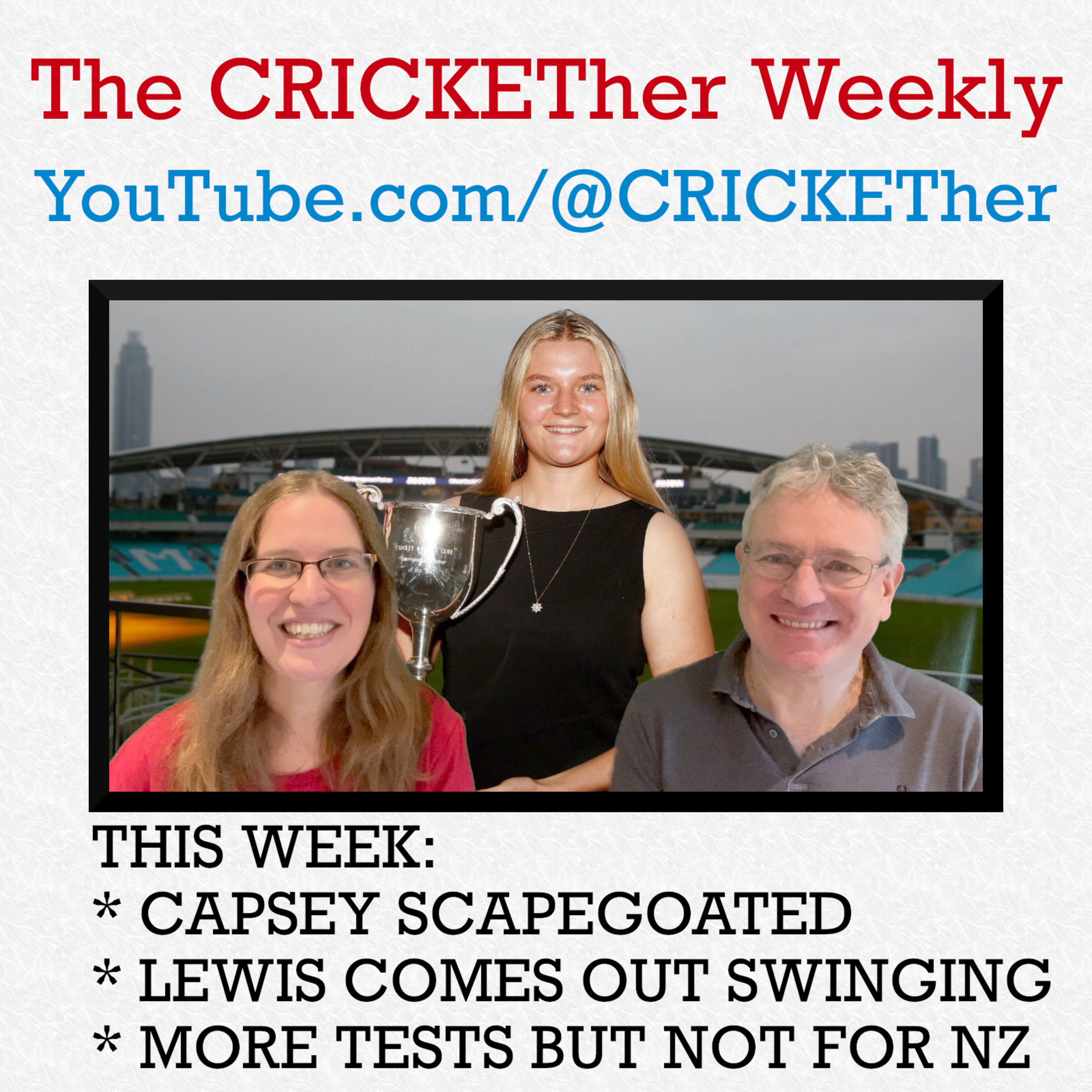 The CRICKETher Weekly – Episode 242: Capsey Scapegoated; Lewis Swinging; More Tests but not for NZ