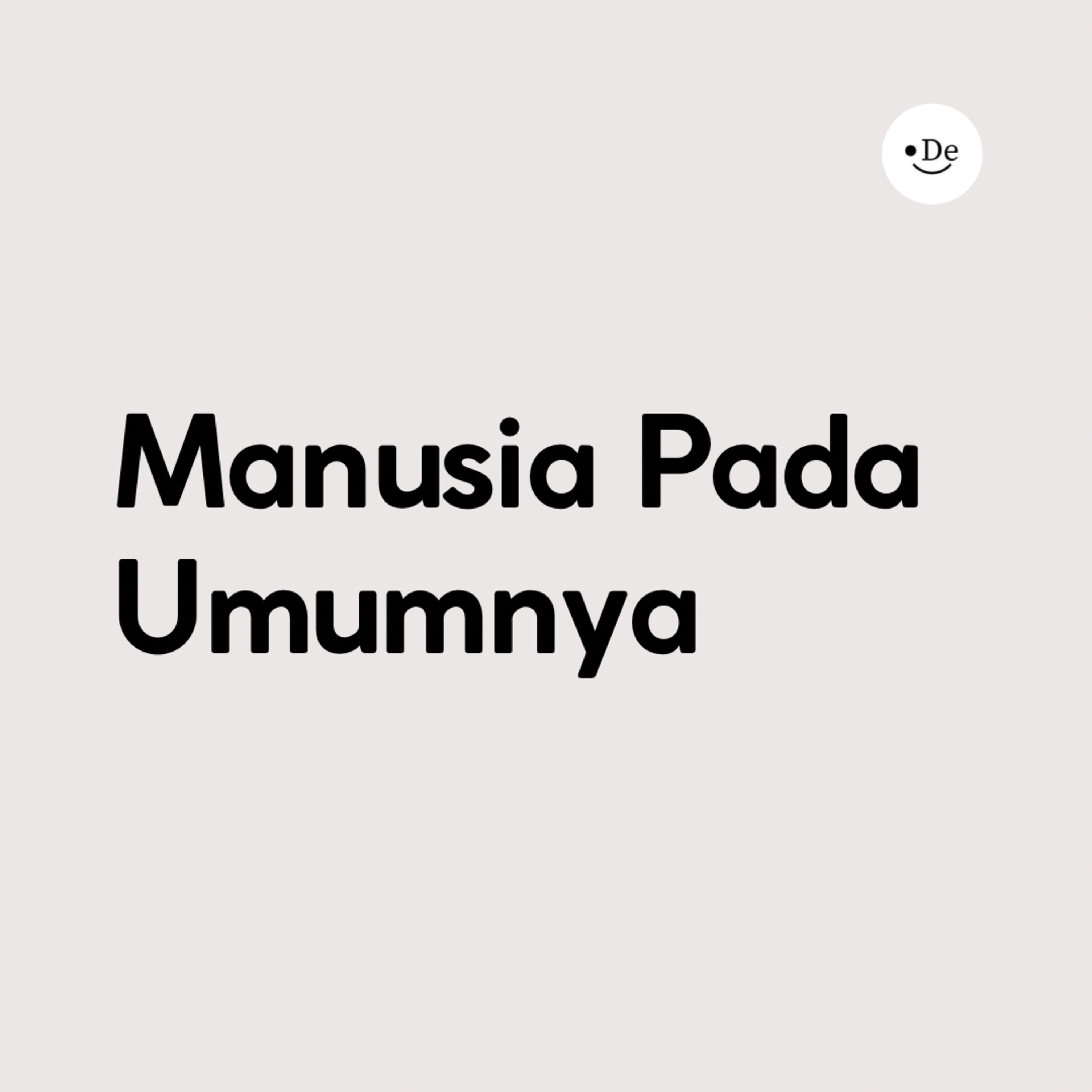 Manusia pada umumnya episode artwork