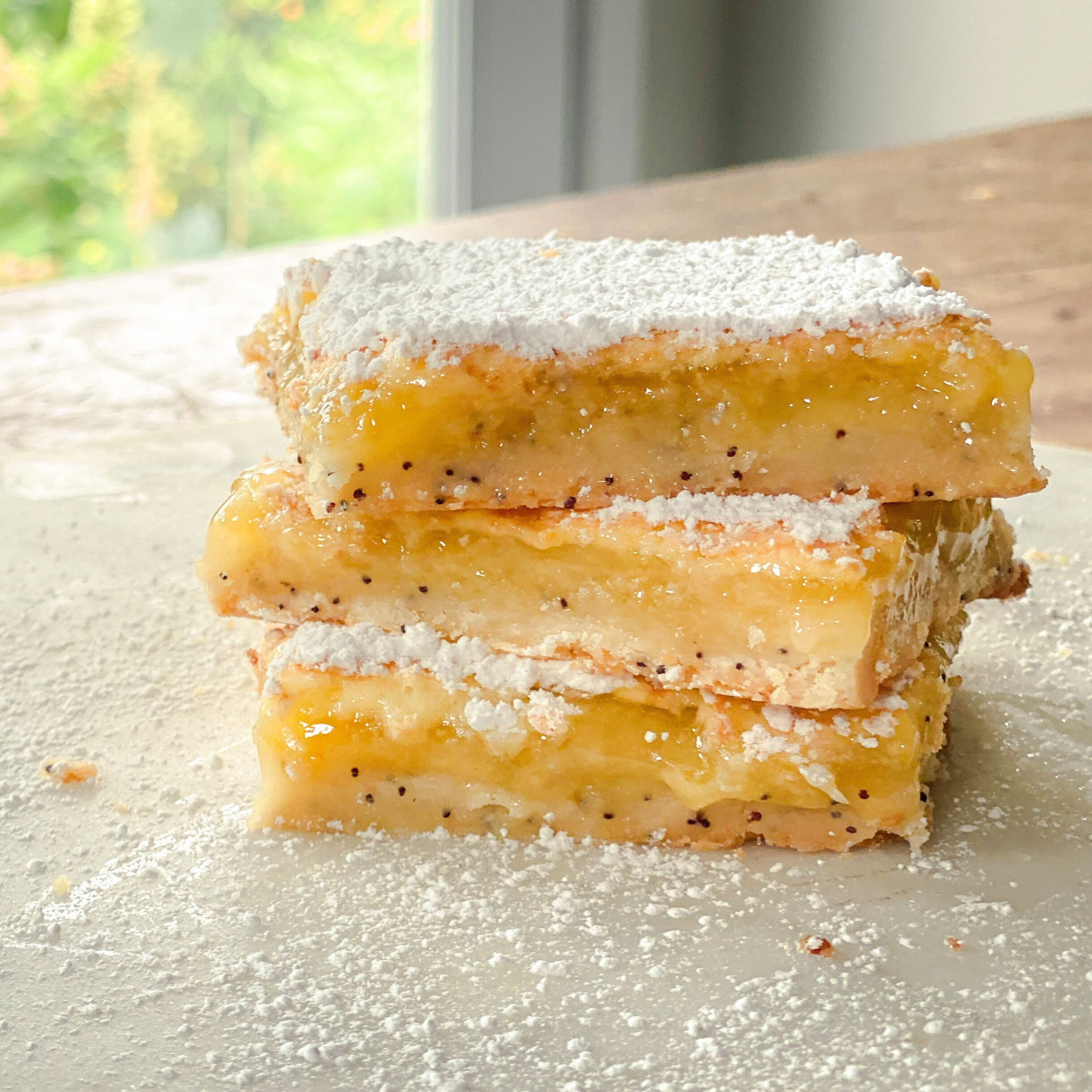 Gluten-Free Lemon Bars with Poppy Seed Shortbread Crust