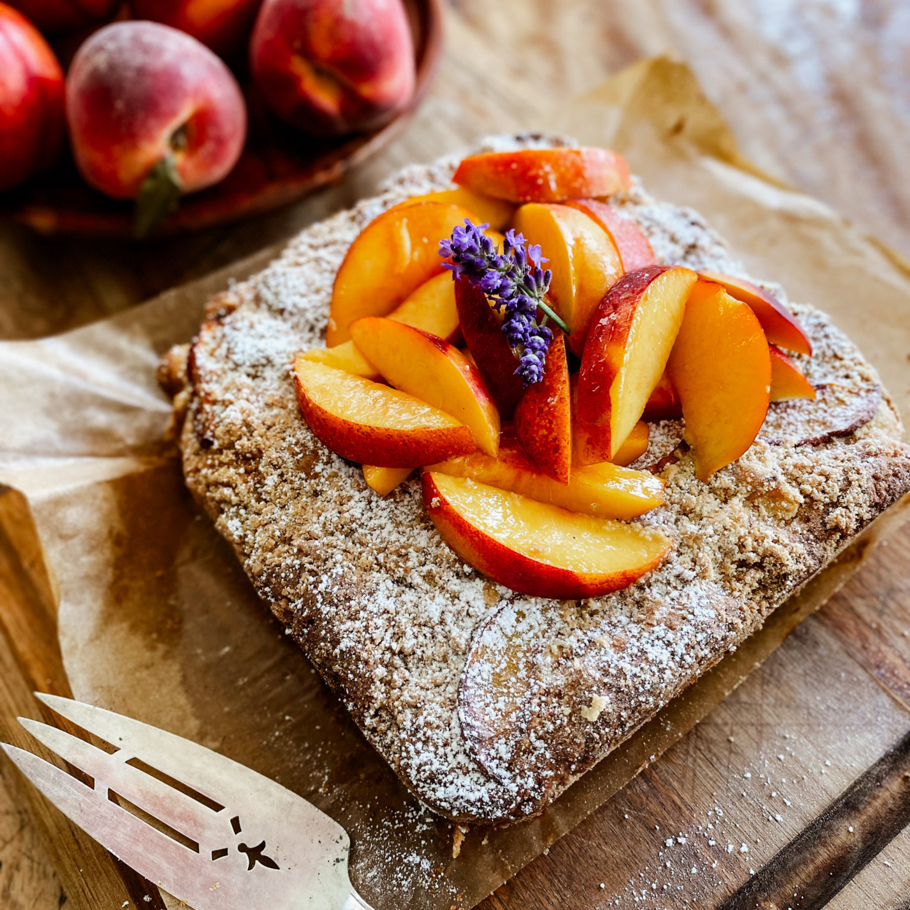 Gluten-Free Peach Streusel Breakfast Cake