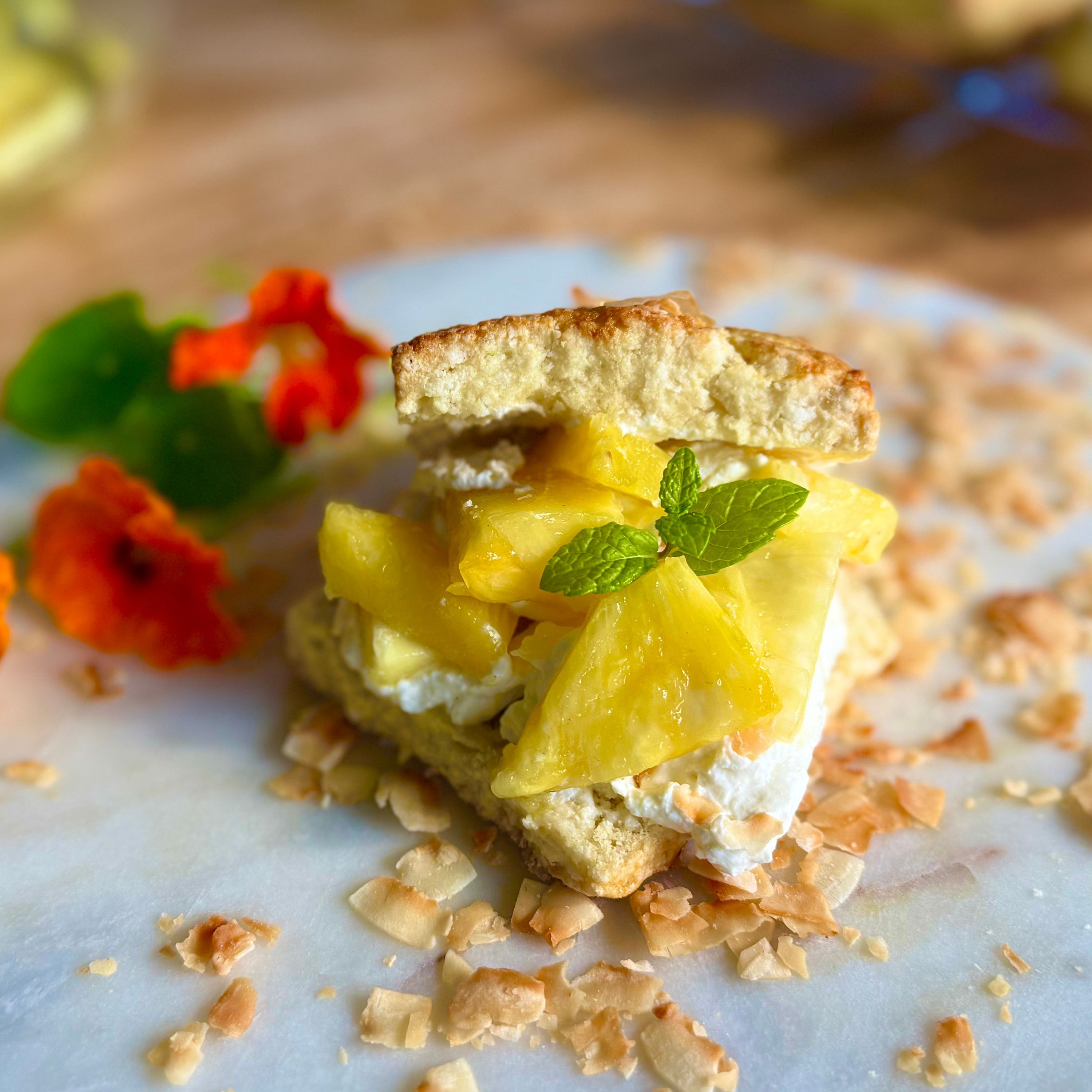 Gluten-Free Coconut Pineapple Shortcakes