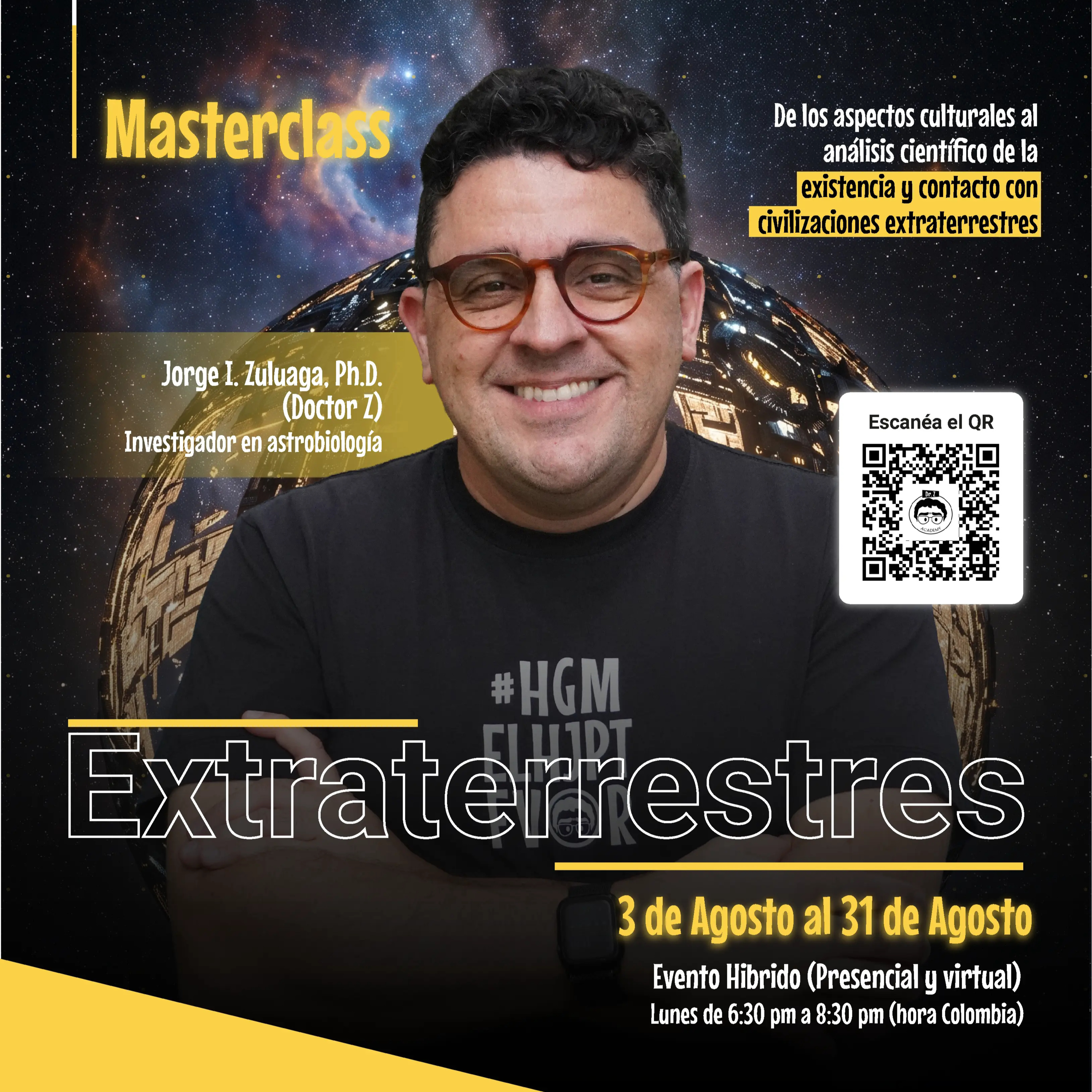 Invitación a la Master Class "Extraterrestres" con Jorge I. Zuluaga