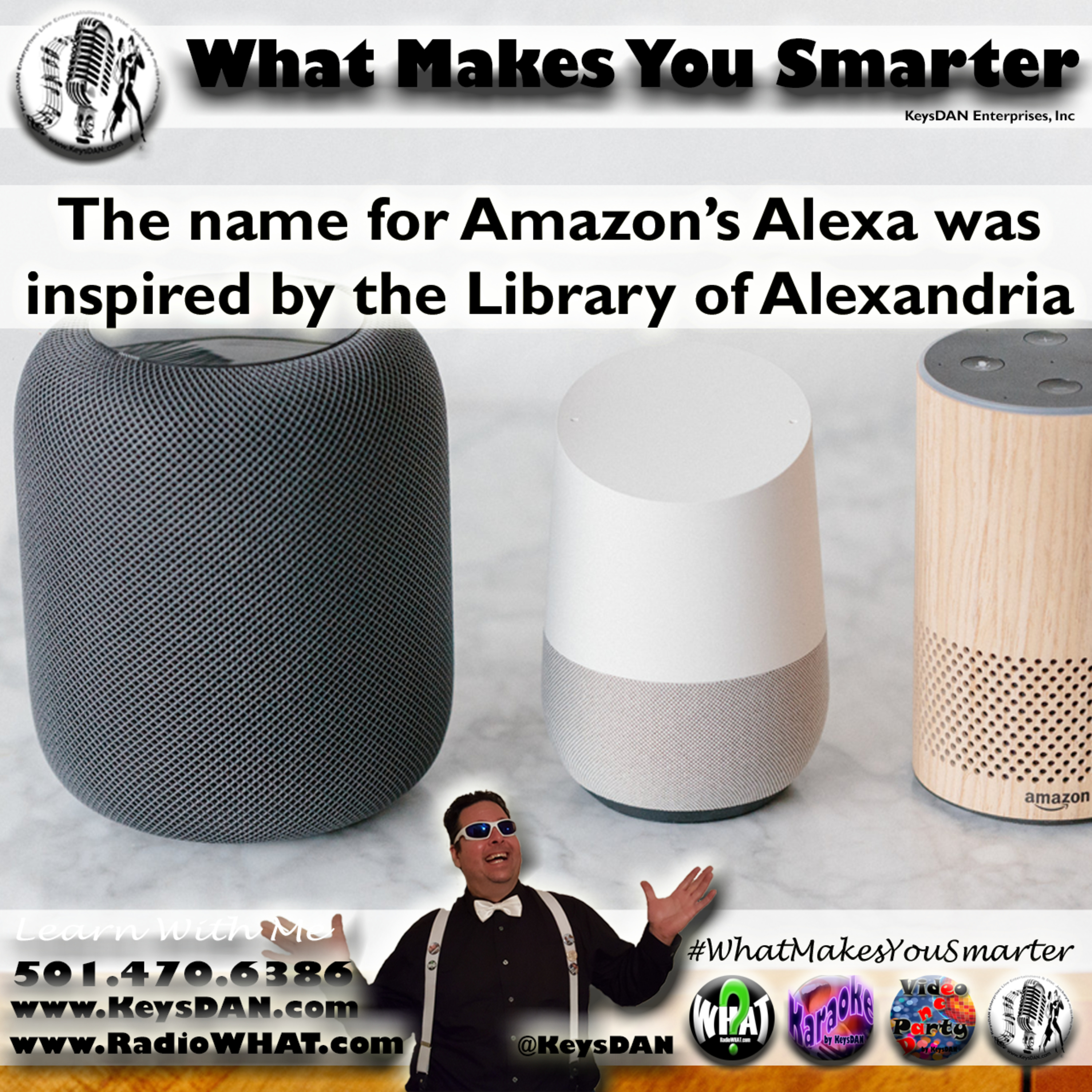 The name for Amazon’s Alexa was inspired by the Library of Alexandria. KeysDAN Show #PODCAST #WhatMakesYouSmarter #KeysDANShow @KeysDAN episode artwork