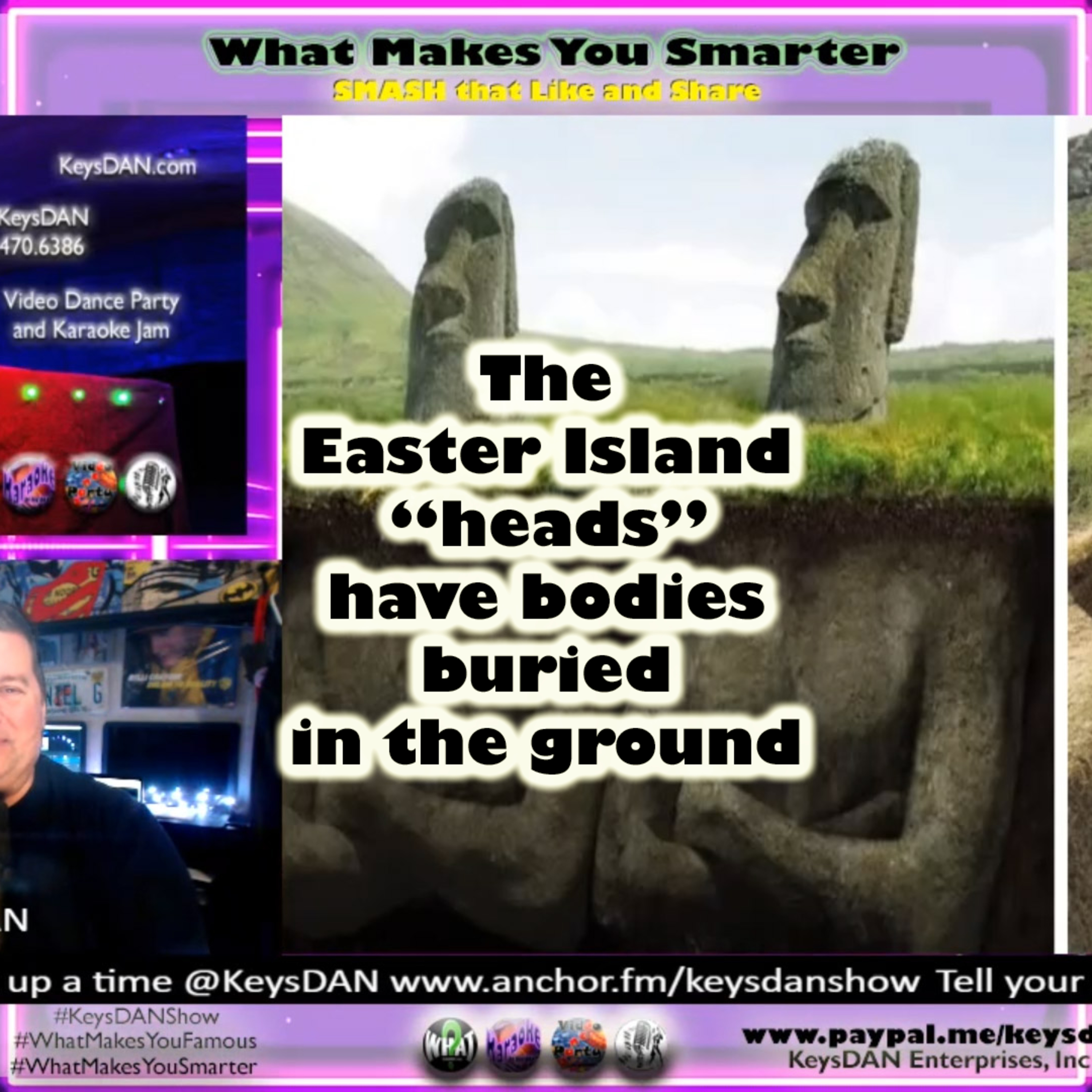 The Easter Island “heads” have bodies buried in the ground #PODCAST #WhatMakesYouSmarter #KeysDANShow @KeysDAN episode artwork