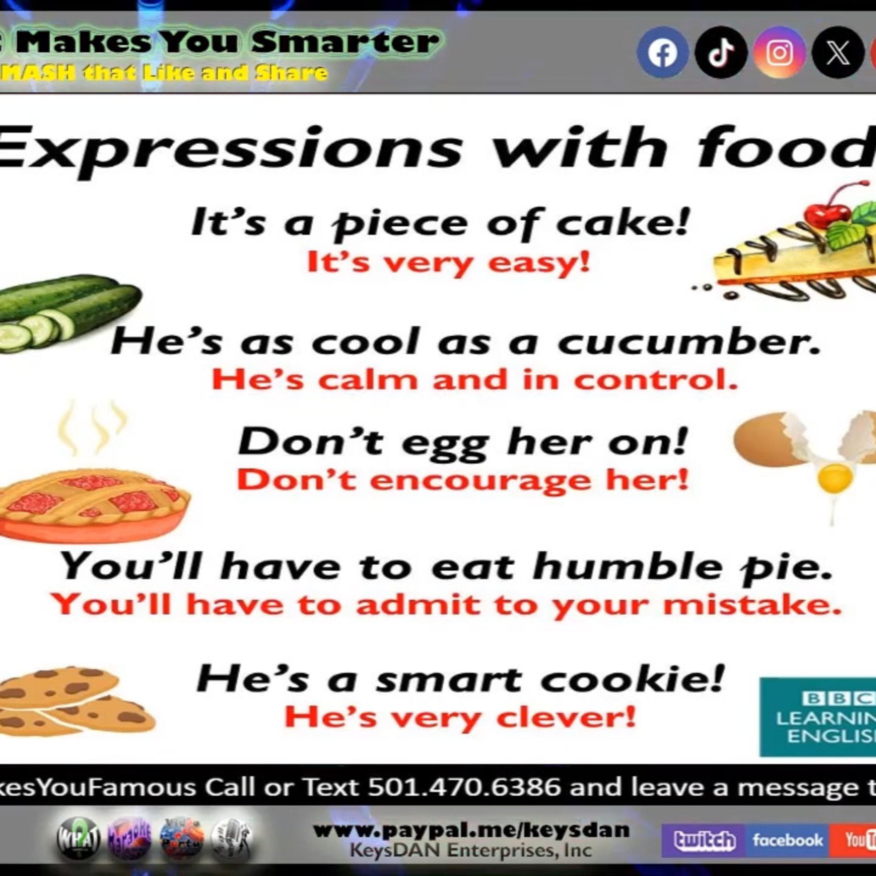 Food Idioms: Origins of 'Piece of Cake' & More! #FACTS KeysDAN Show #KeysDANShow @KeysDAN episode artwork