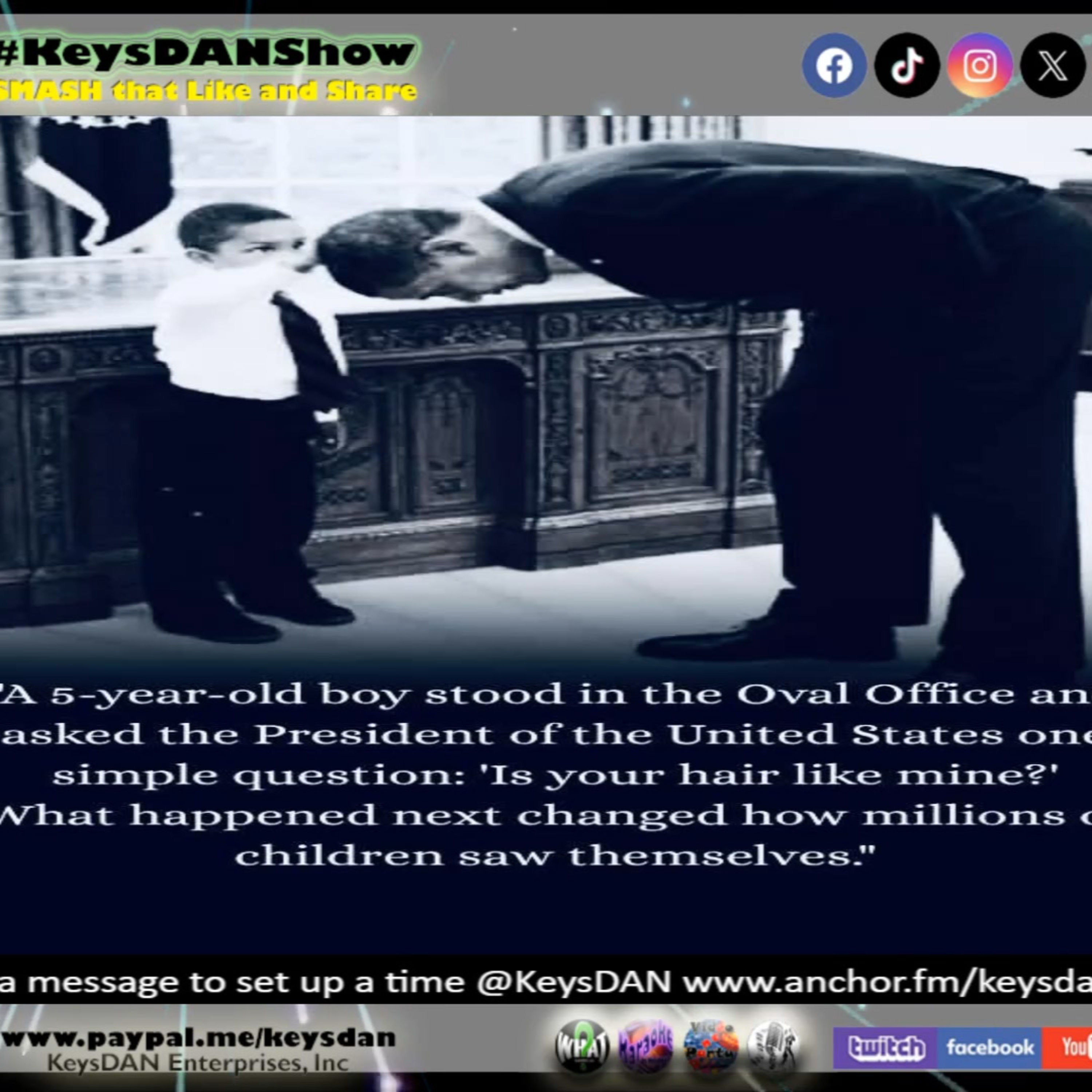 Boy Touches Obama's Hair: The Power of Representation #HISTORY KeysDAN Show #KeysDANShow @KeysDAN episode artwork
