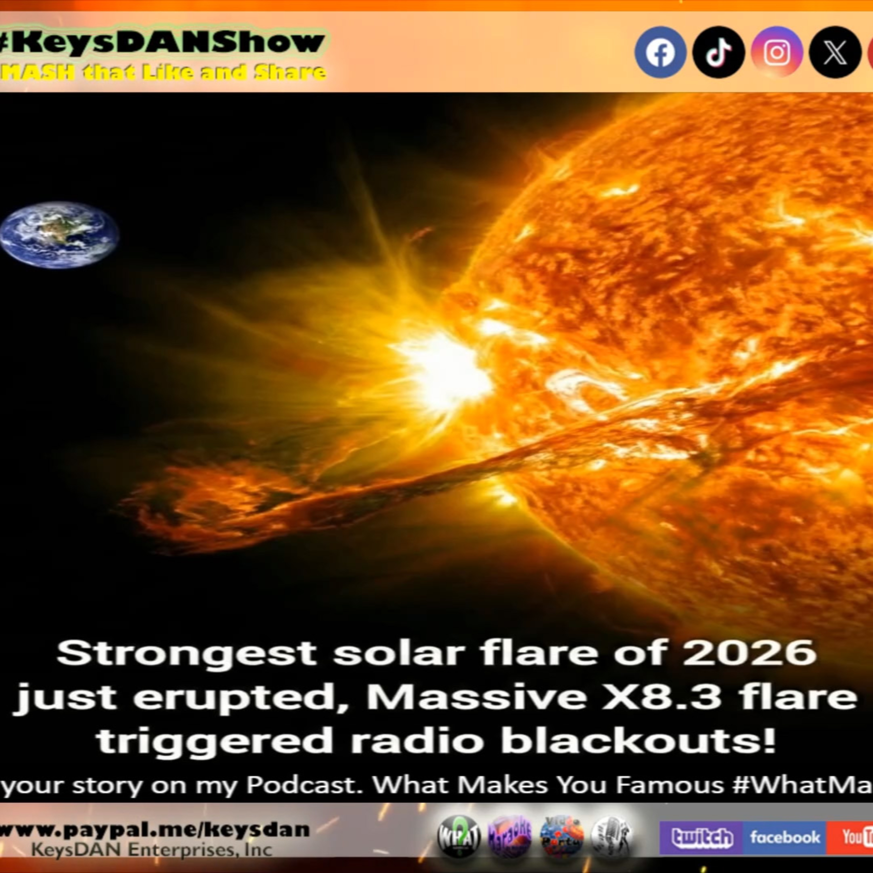X-Class Solar Flare: Radio Blackouts & Aurora Watch! KeysDAN Show #Science #KeysDANShow @KeysDAN episode artwork