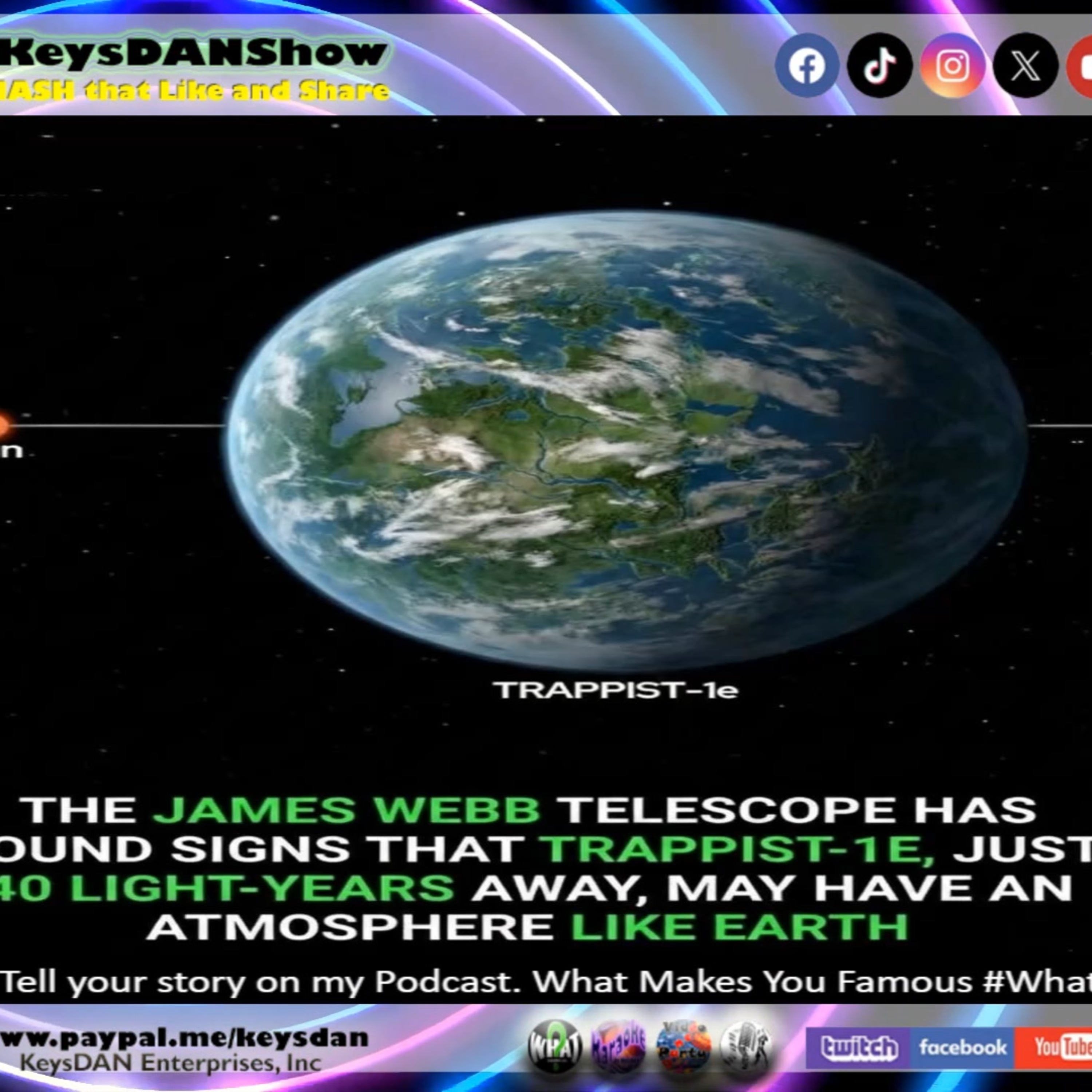 Earth Twin Found? TRAPPIST-1E's Habitable Atmosphere! KeysDAN Show #Science #KeysDANShow @KeysDAN episode artwork