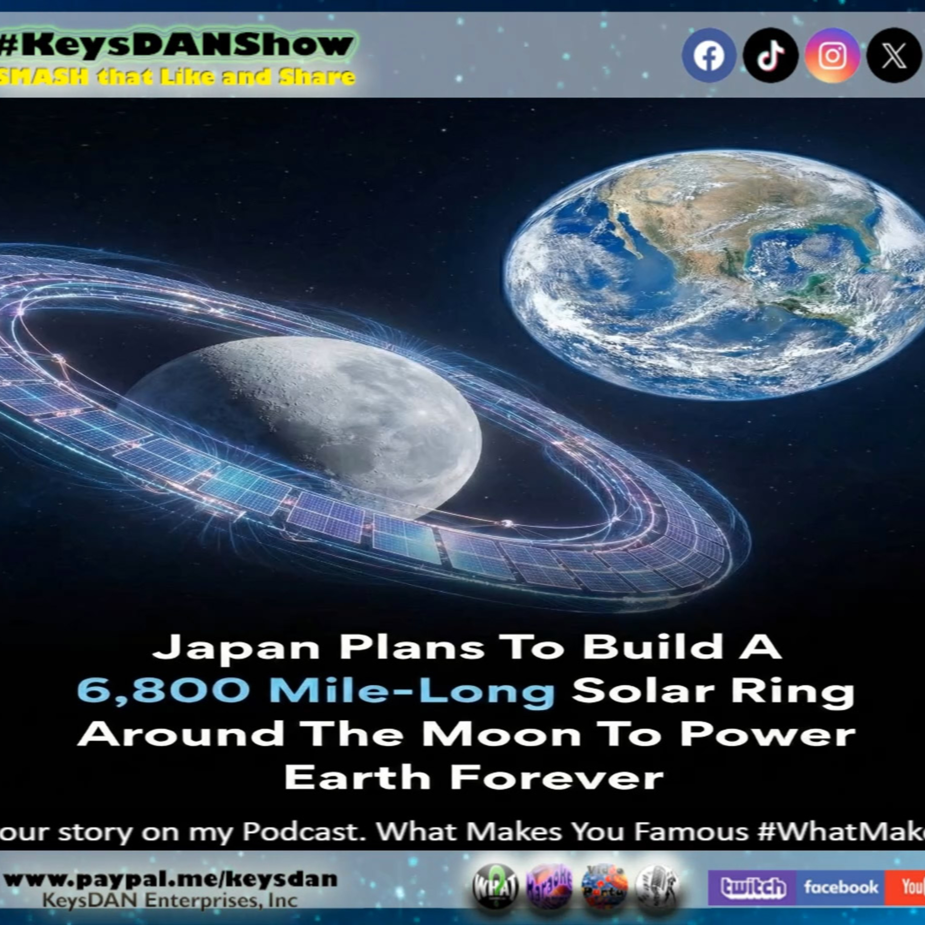 Moon Solar Belt: Shimizu's Futuristic Lunar Power Plan Revealed! KeysDAN Show #Science #KeysDANShow @KeysDAN episode artwork