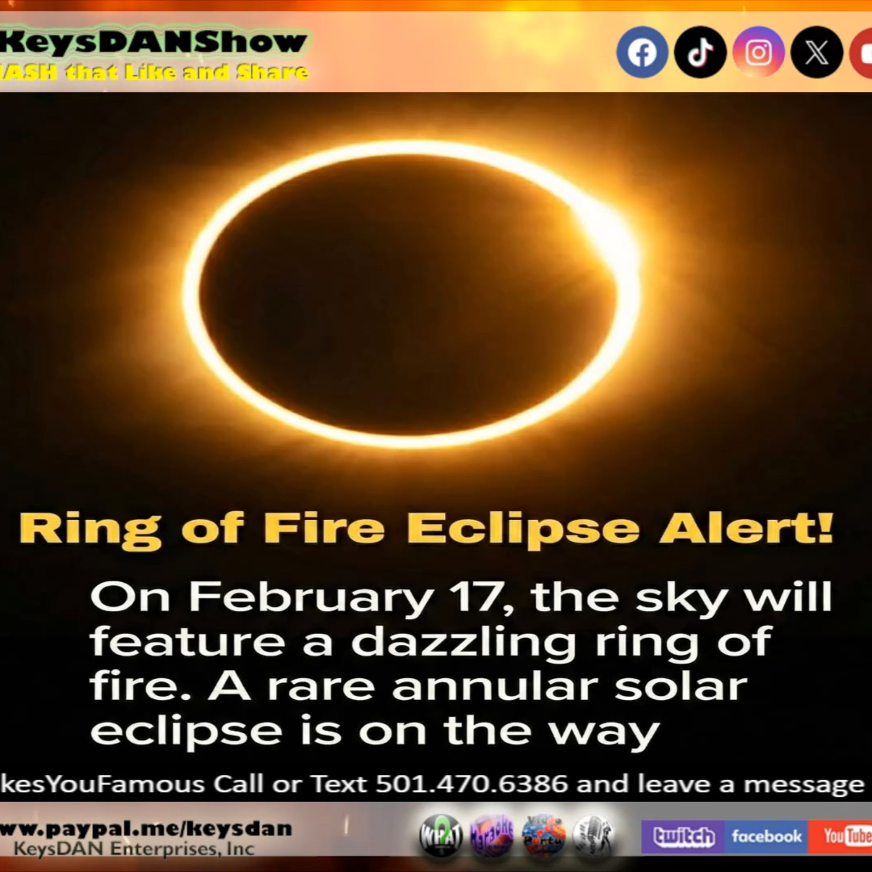 Ring of Fire Solar Eclipse: Don't Miss This Spectacle! KeysDAN Show #Science #KeysDANShow @KeysDAN episode artwork