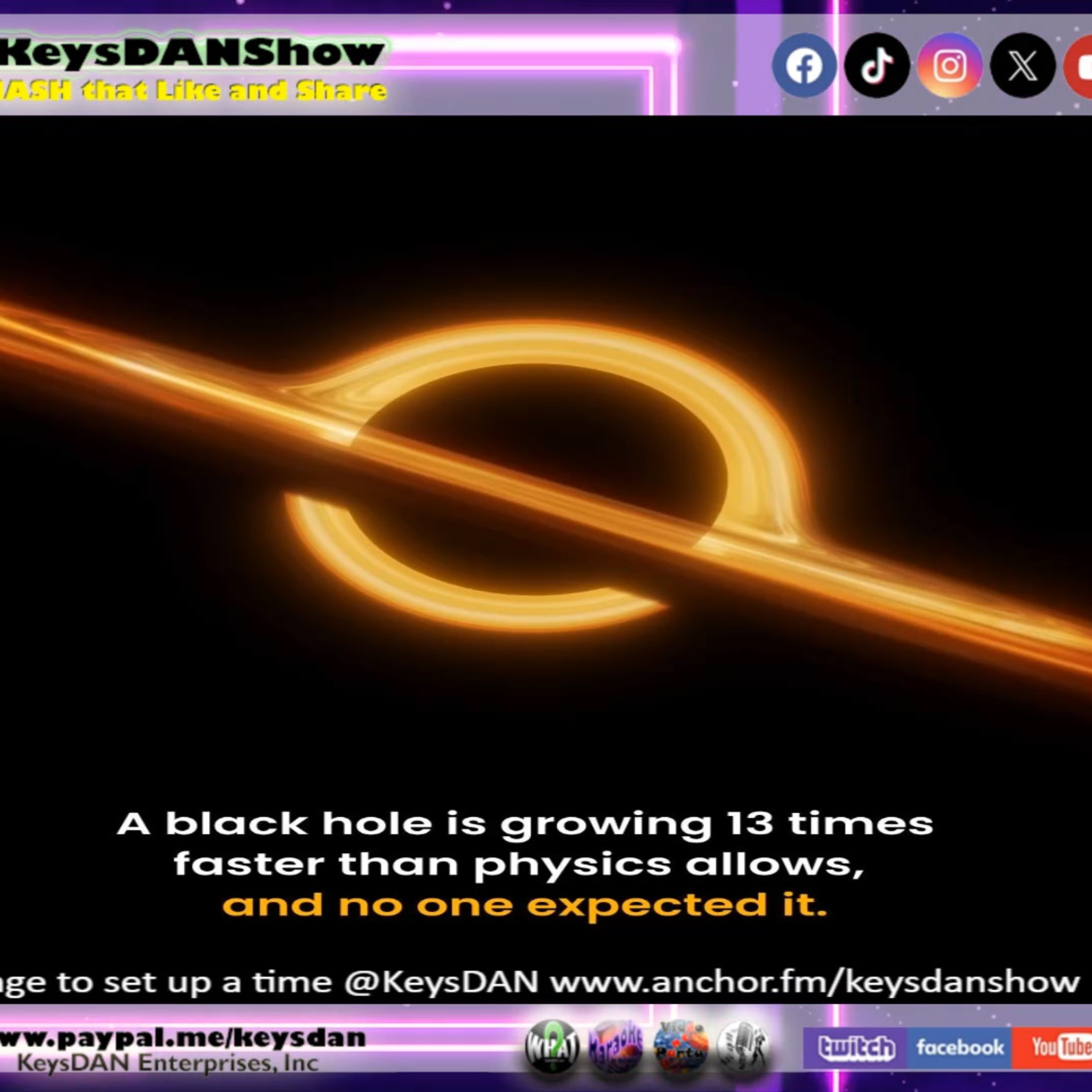 Cosmic Mystery: Black Hole Breaks All the Rules! KeysDAN Show #Science #KeysDANShow @KeysDAN episode artwork