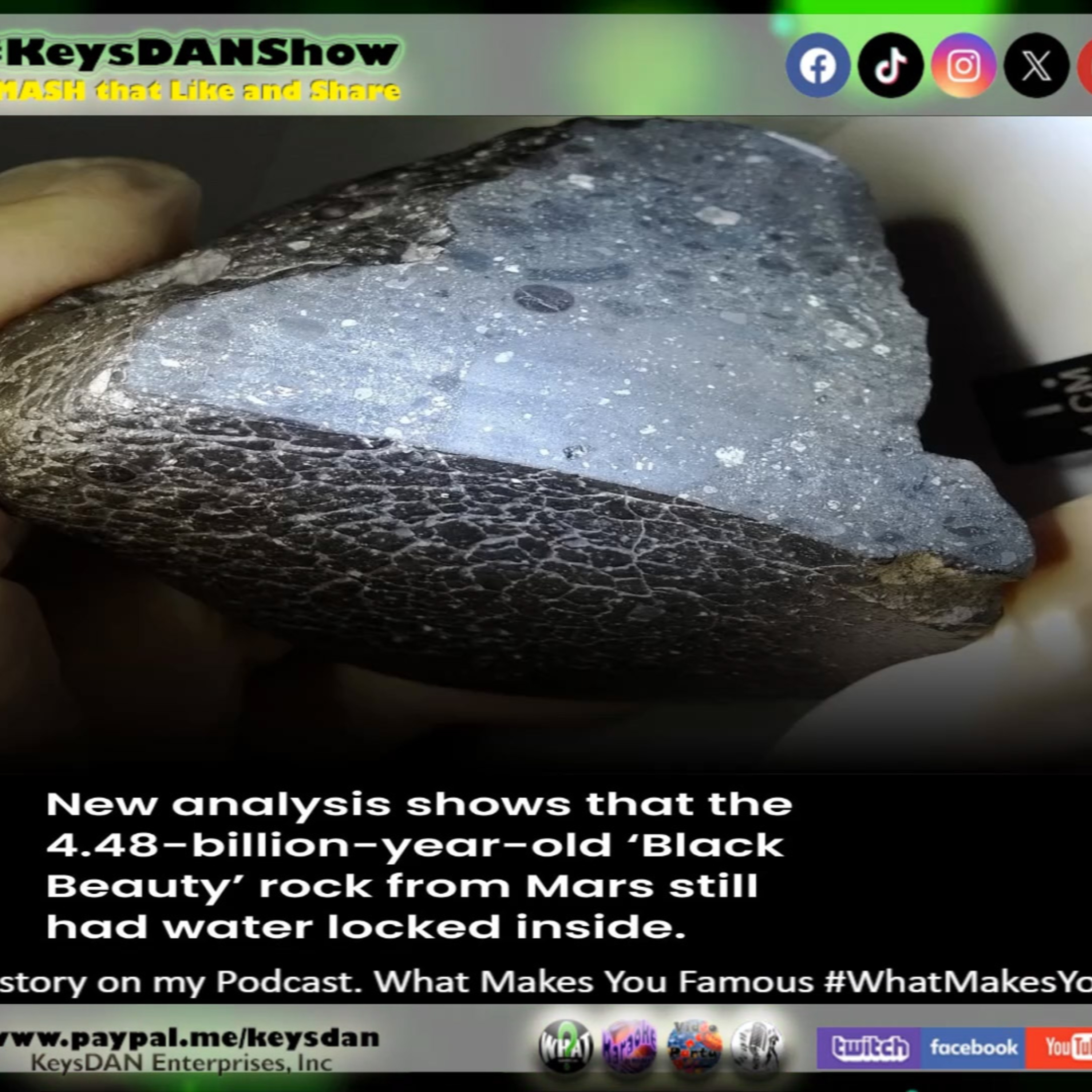 Black Beauty Meteorite Reveals Mars' Hidden Water Secret! KeysDAN Show #Science #KeysDANShow @KeysDAN episode artwork