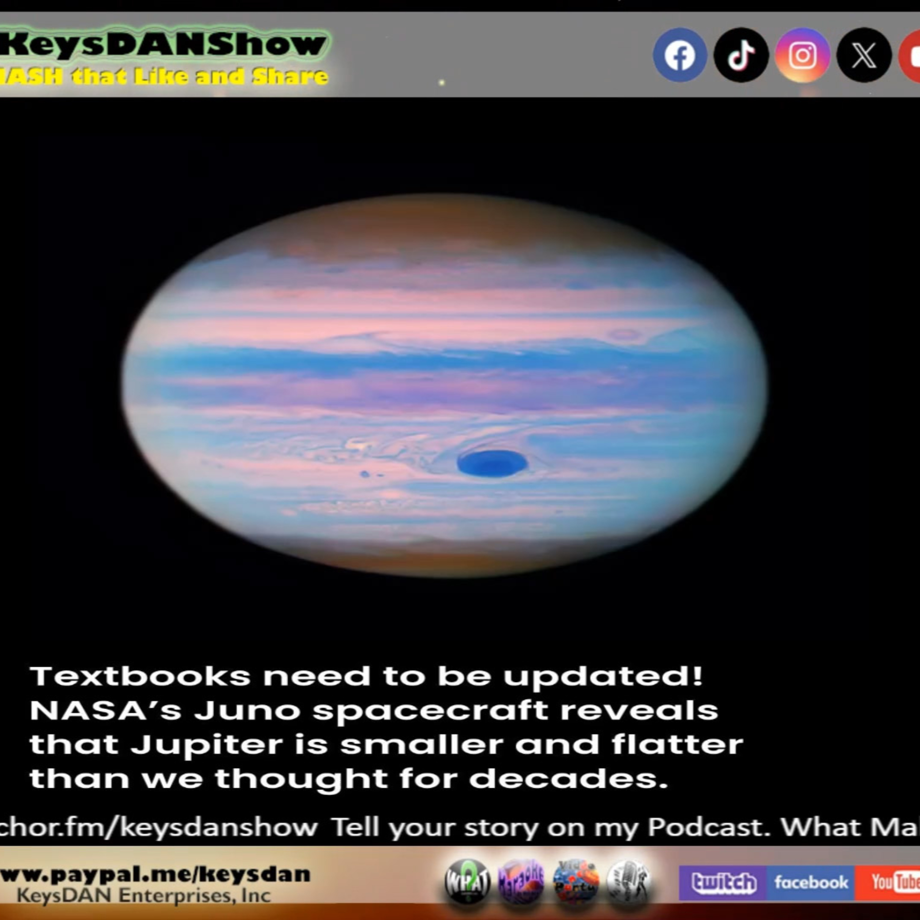 Jupiter's Size SHOCK: New NASA Data Rewrites Textbooks! KeysDAN Show #Science #KeysDANShow @KeysDAN episode artwork