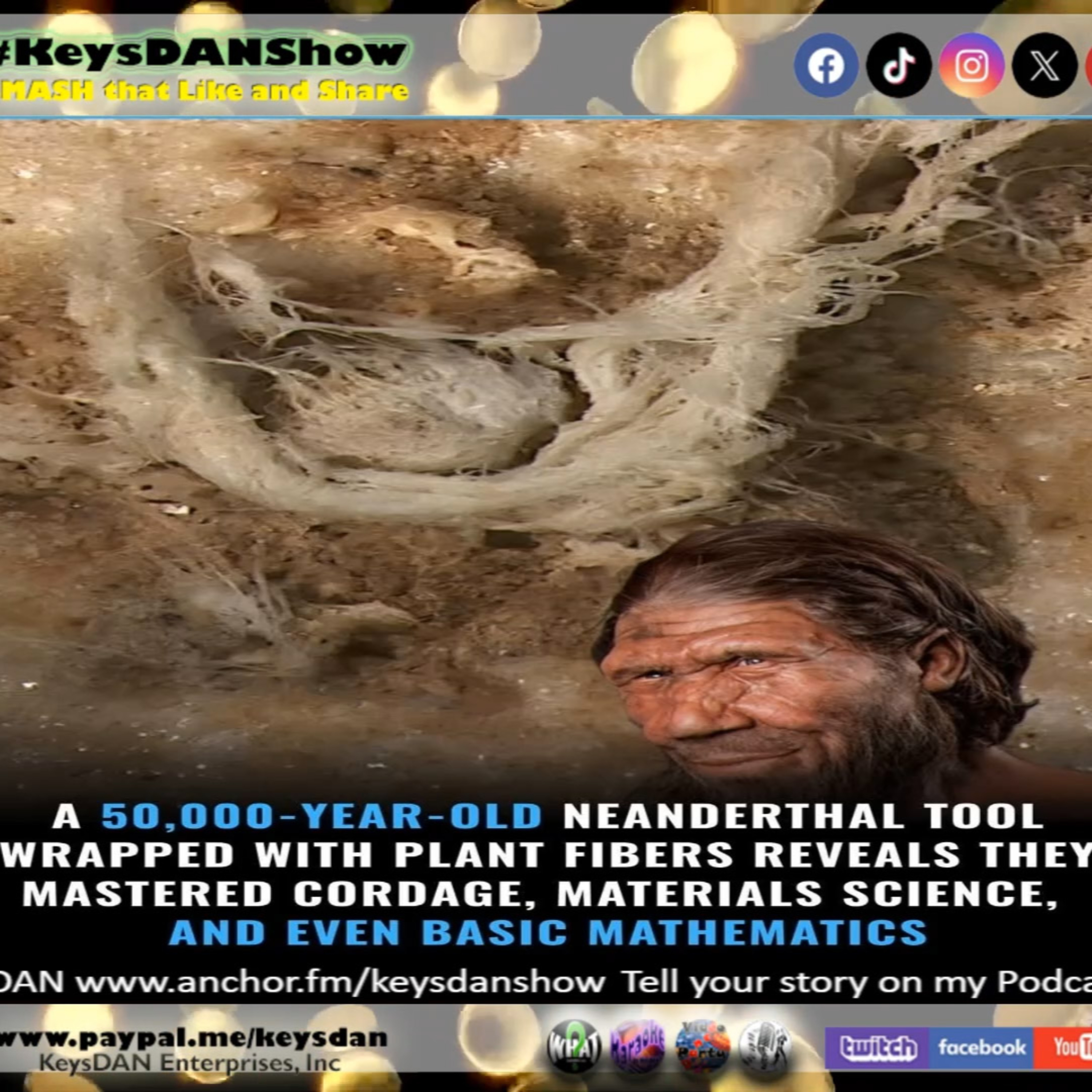 Neanderthal Rope Discovery Rewrites Human History! #HISTORY KeysDAN Show #KeysDANShow @KeysDAN episode artwork