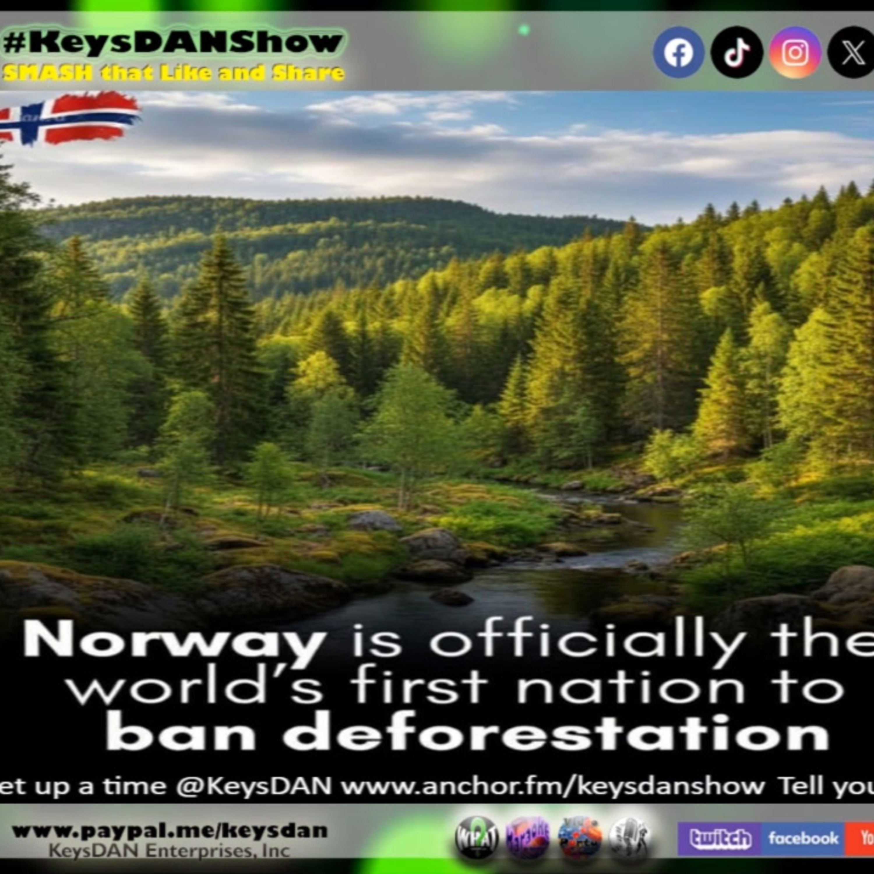 Norway's Deforestation Ban: A Global Green Example KeysDAN Show #Science #KeysDANShow @KeysDAN episode artwork