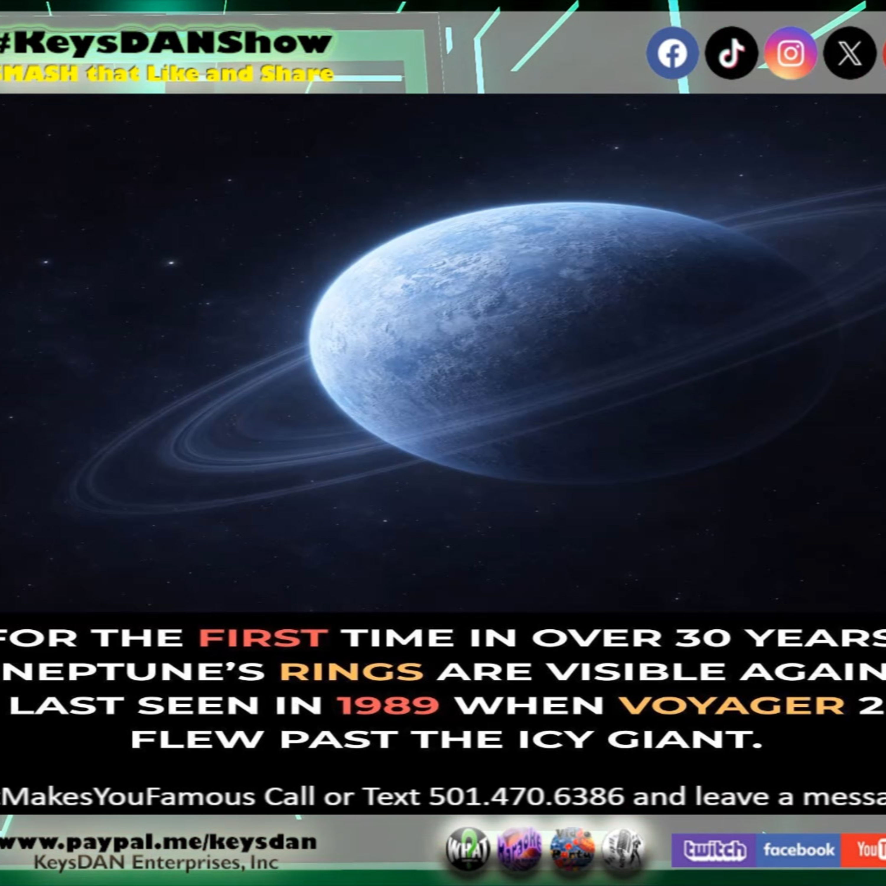 Neptune's Rings Revealed Again After 30 Years! KeysDAN Show #Science #KeysDANShow @KeysDAN episode artwork