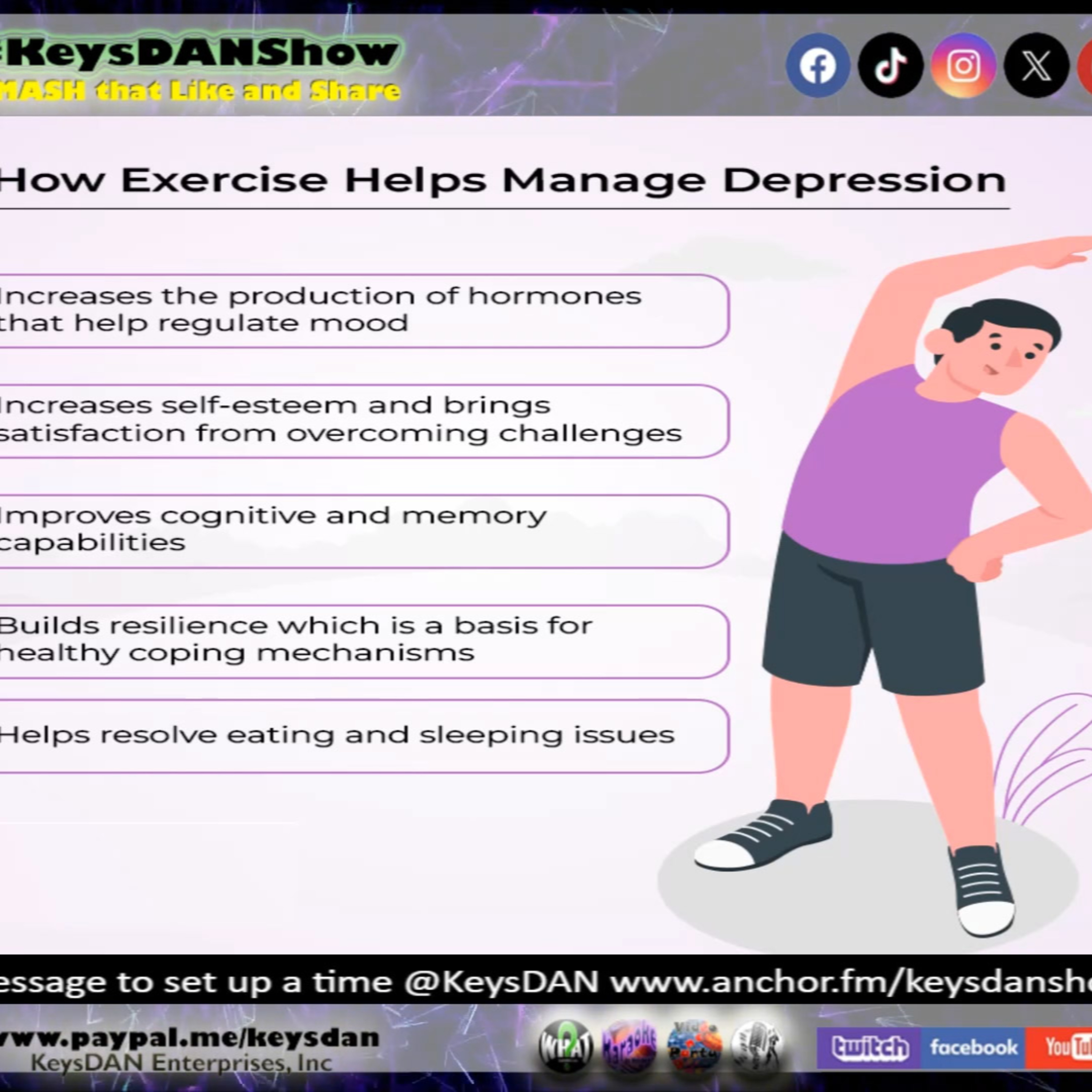 Exercise for Depression & Anxiety: New Science Revealed KeysDAN Show #Health #KeysDANShow @KeysDAN episode artwork