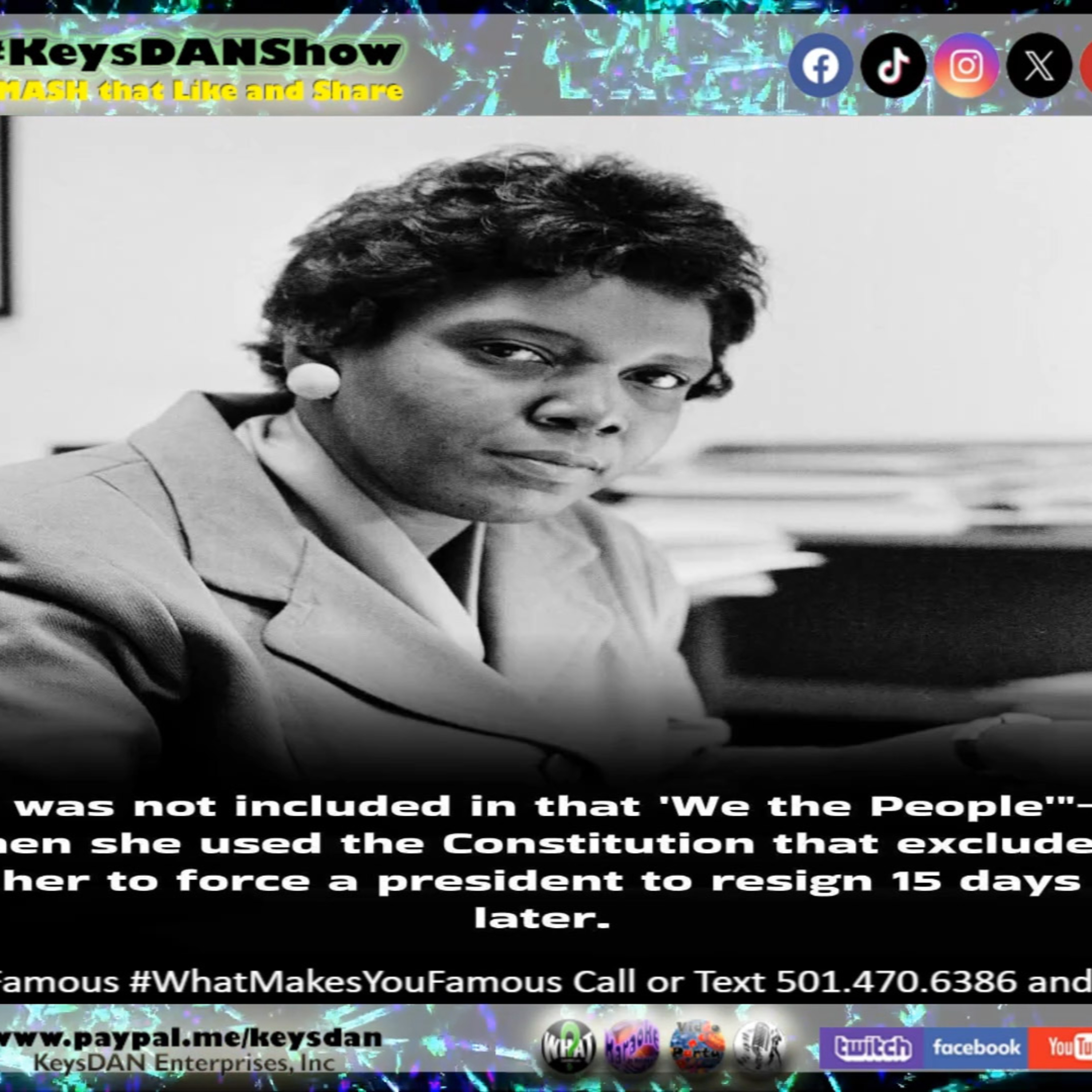 Barbara Jordan's Fiery Speech: How She Saved the Constitution #HISTORY KeysDAN Show #KeysDANShow @KeysDAN episode artwork