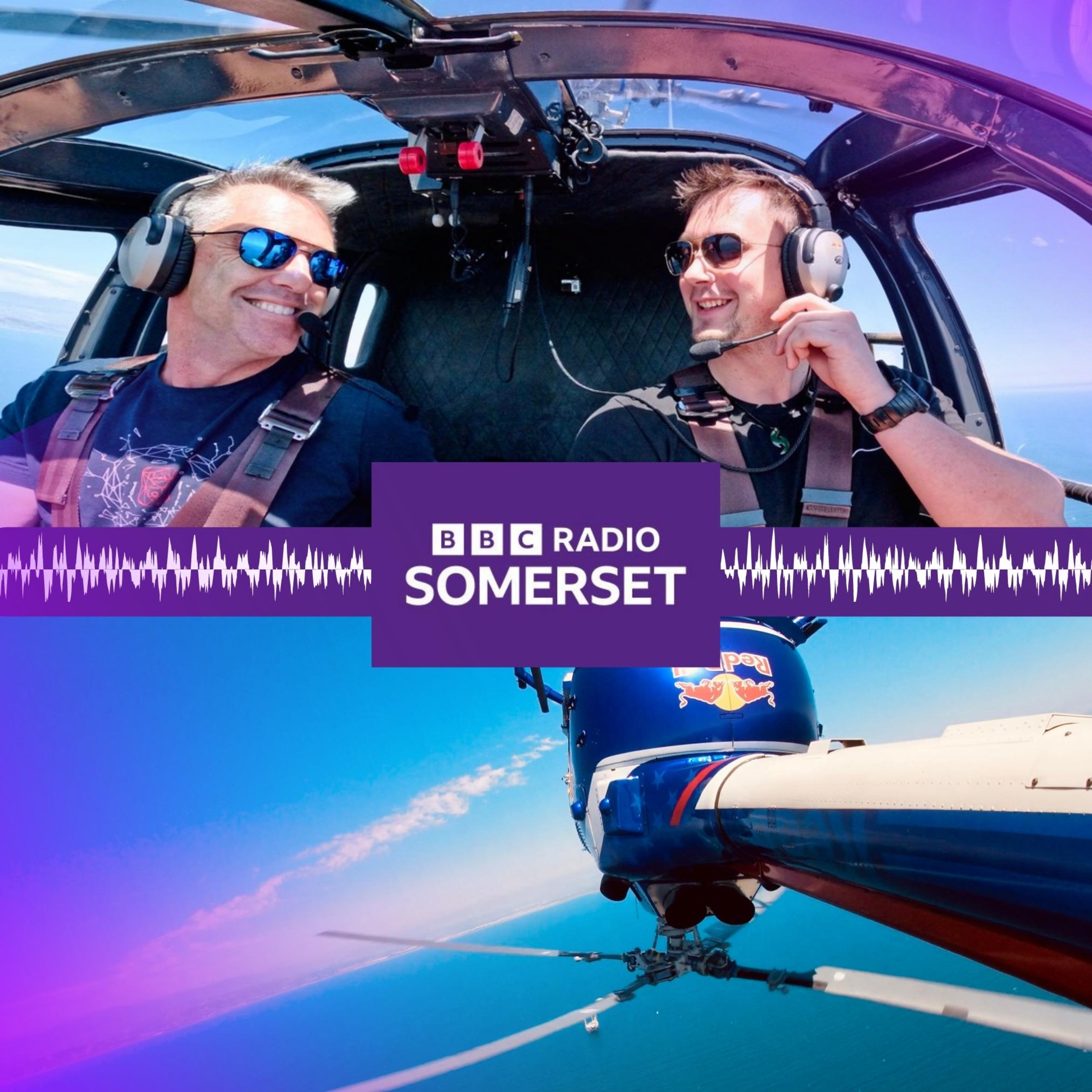 Louis Skupien Flies In The REDBULL Aerobatic Helicopter UPSIDE DOWN! | BBC Radio Somerset Interview with Jenna Myles