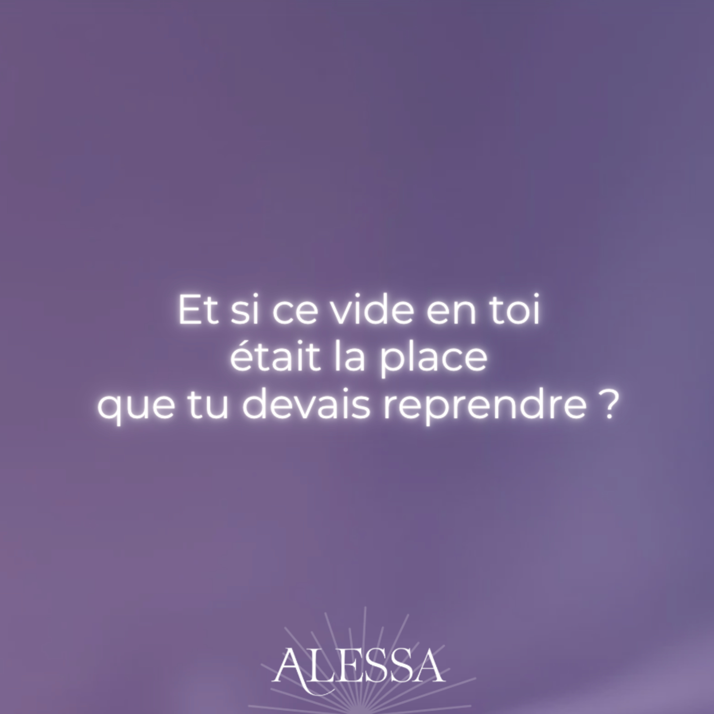 Se sentir rempli / 7 minutes pour remplir le vide en soi