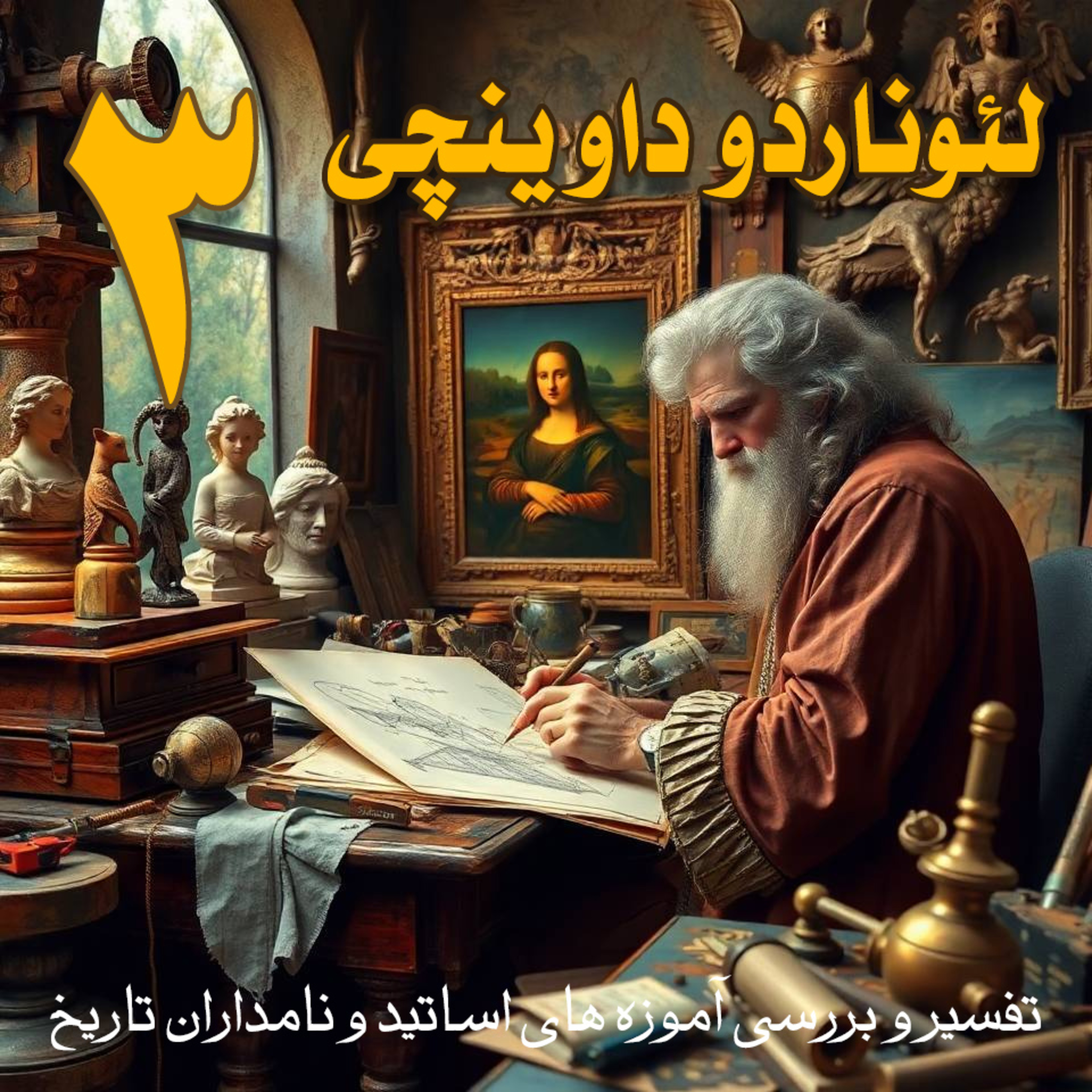 کاور لئوناردو داوینچی - قسمت سوم از تفسیر و بررسی آموزه های اساتید و نامداران تاریخ