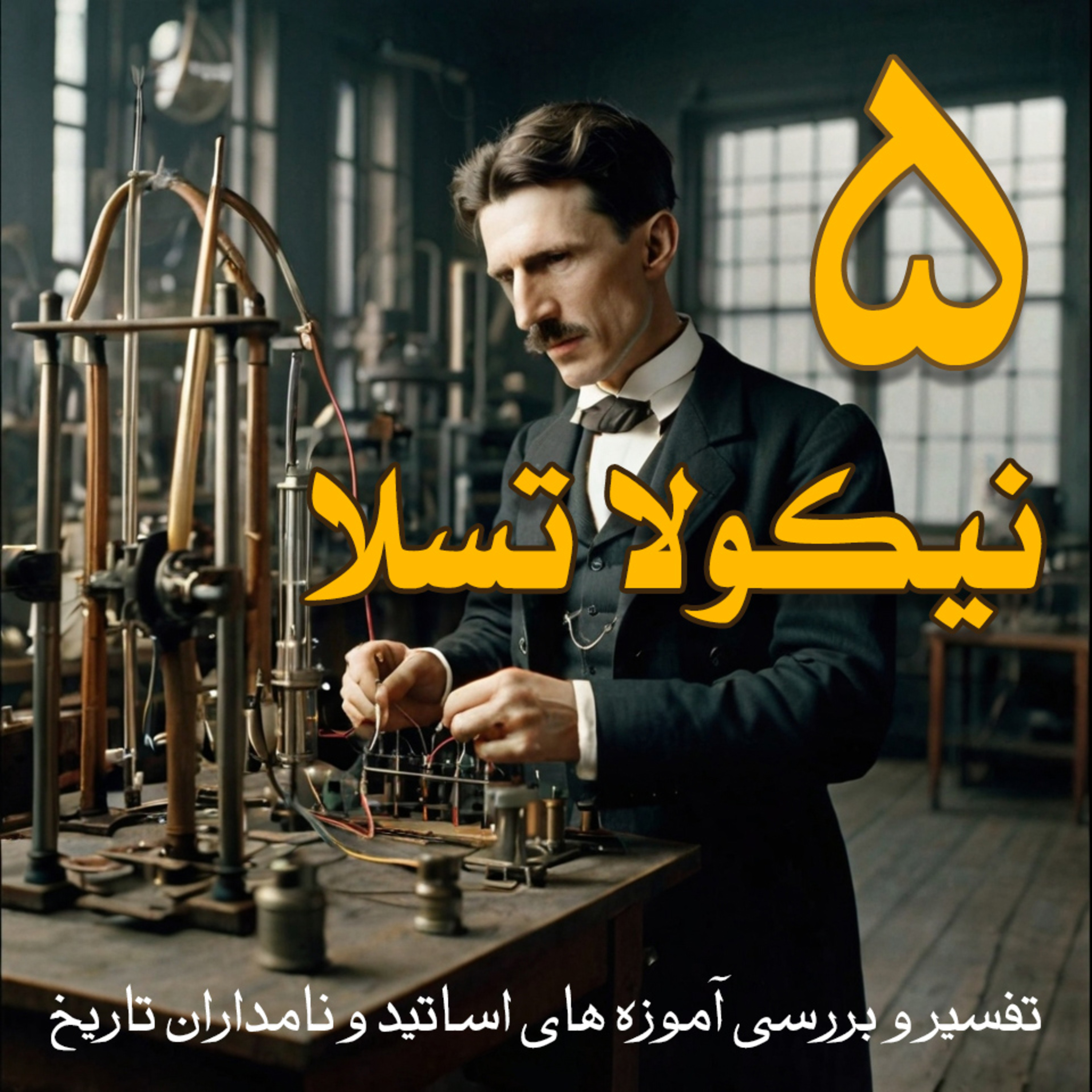 کاور نیکولا تسلا - قسمت پنجم از تفسیر و بررسی آموزه های اساتید و نامداران تاریخ